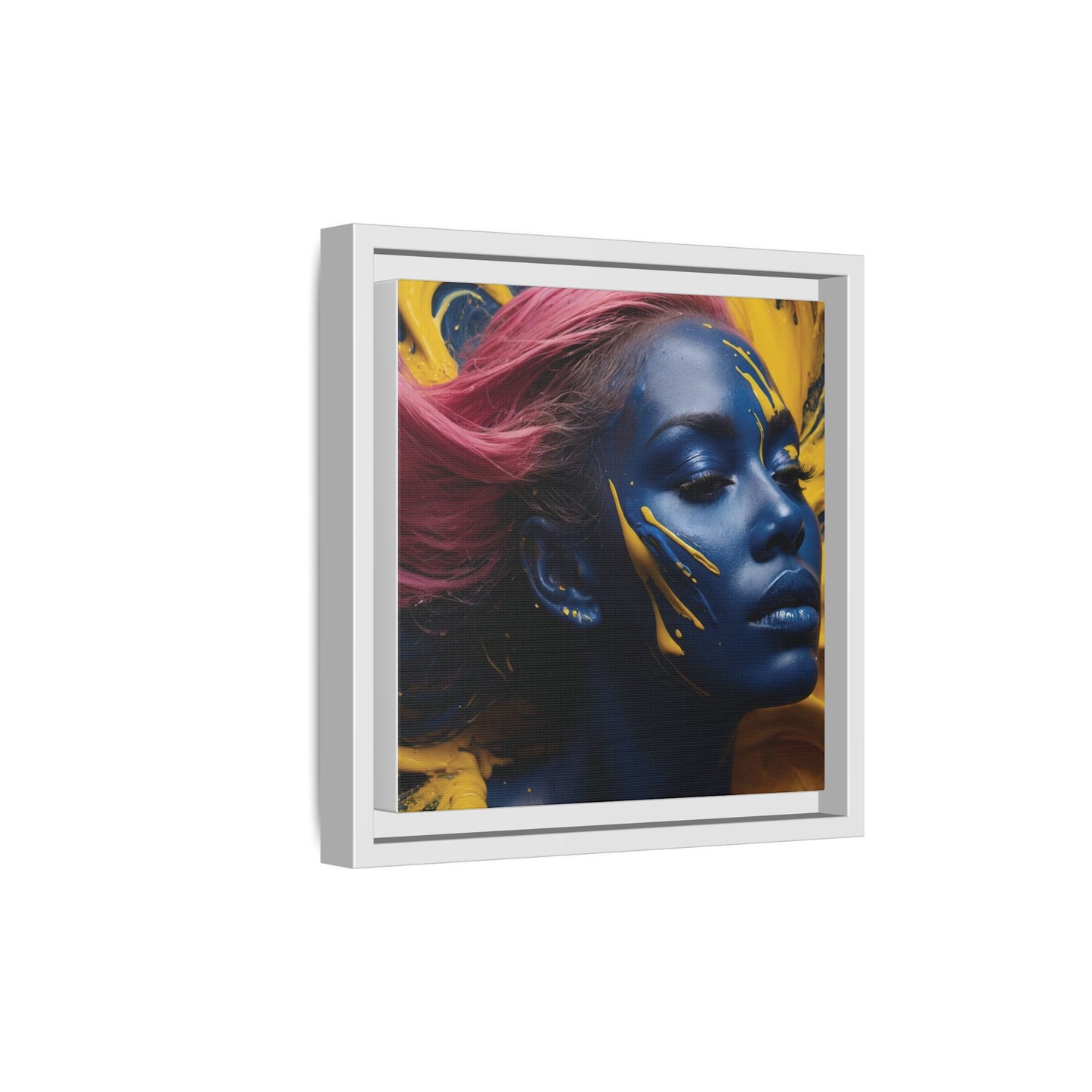 Vibrant Abstract Art Print - Multicolor Framed Canvas Wall Decor