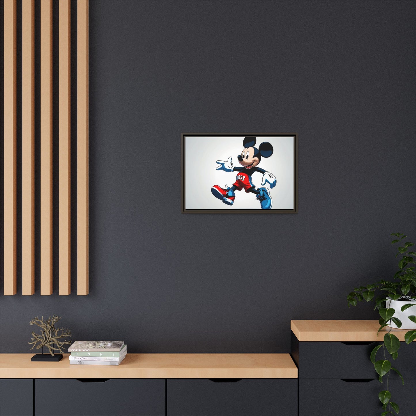 Mickey Mouse Boss Framed Canvas Art