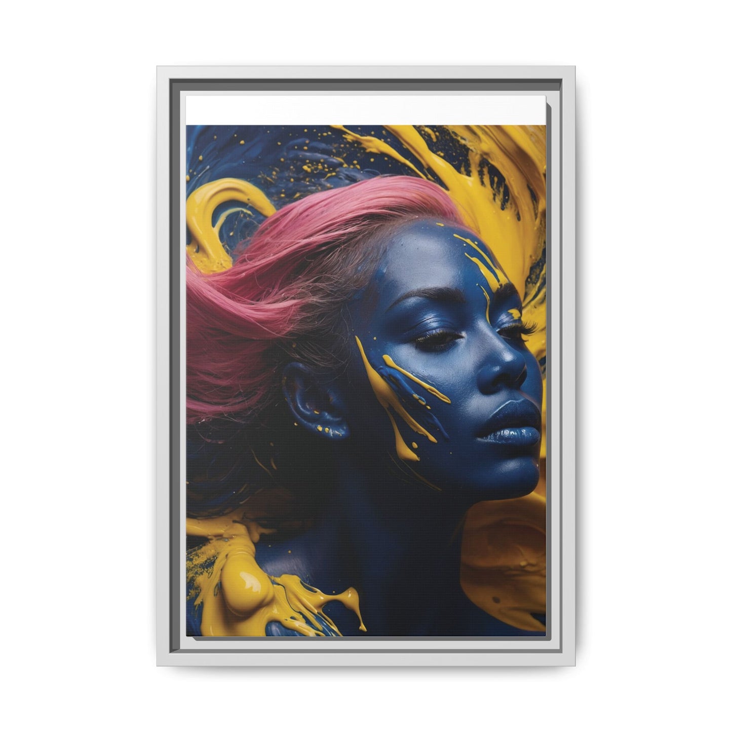 Vibrant Abstract Art Print - Multicolor Framed Canvas Wall Decor