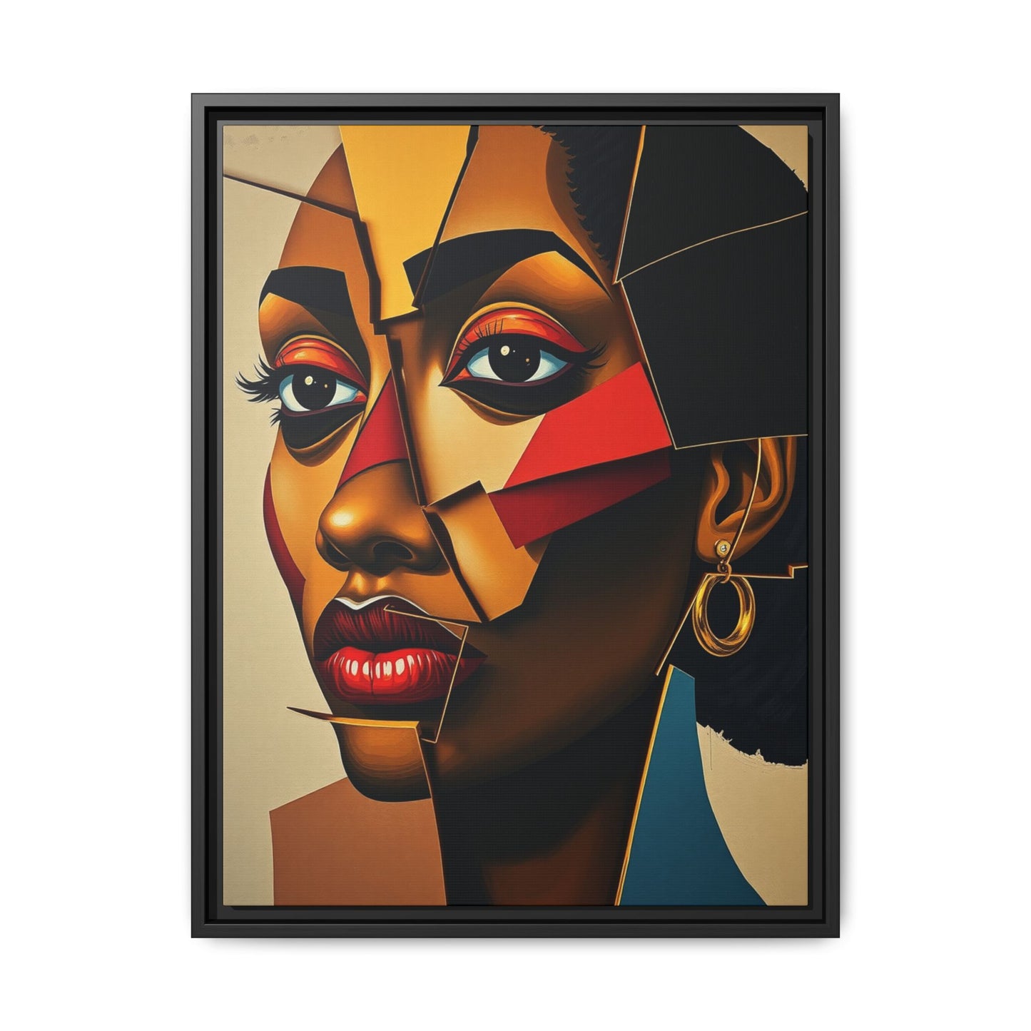 Fractured Radiance: The Golden Muse