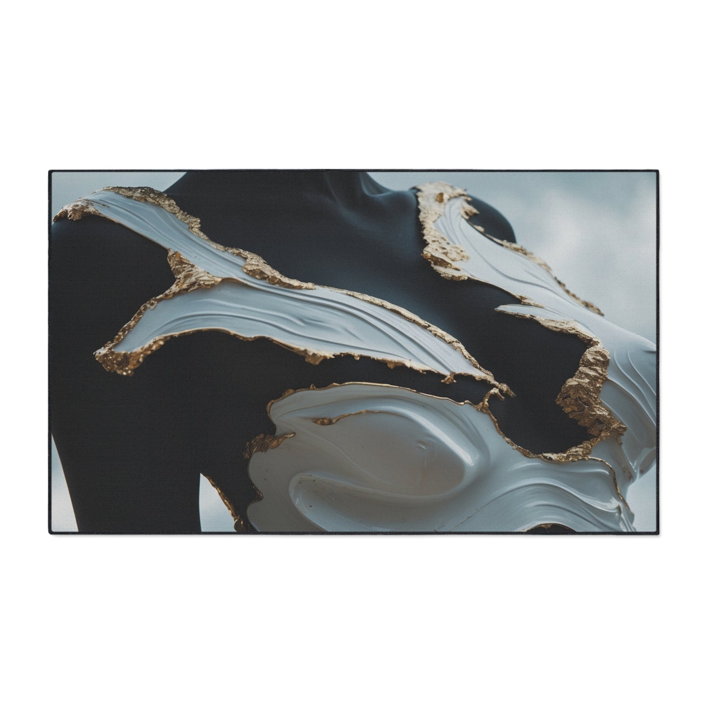 Artistic Heavy Duty Floor Mat - Elegant Abstract Design for Home Decor
