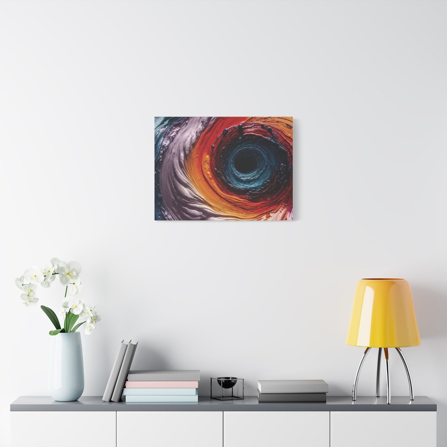 Vibrant Abstract Wall Art Canvas - Swirling Colors