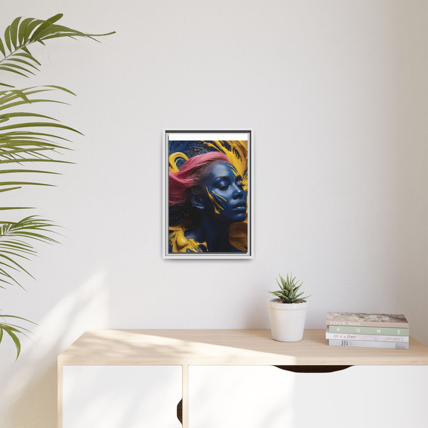 Vibrant Abstract Art Print - Multicolor Framed Canvas Wall Decor