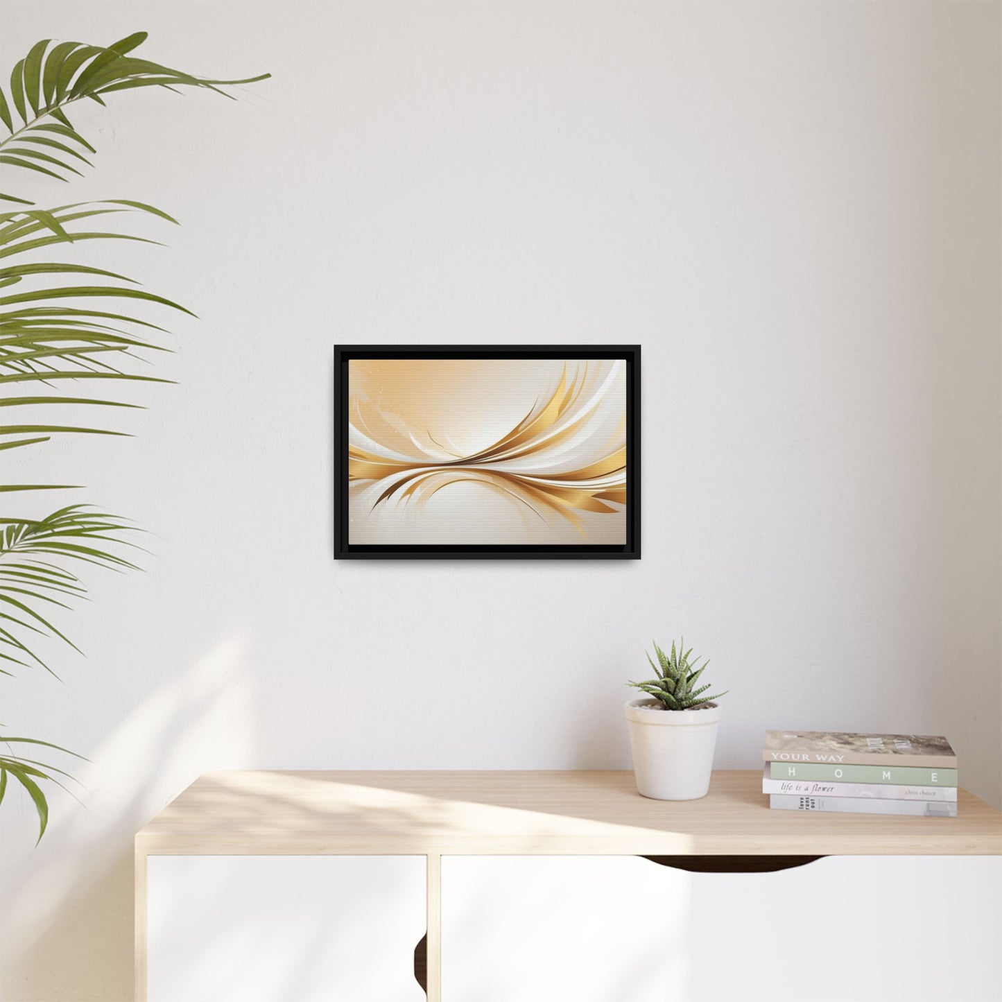 Modern Abstract Wall Art - Framed Matte Canvas Decor