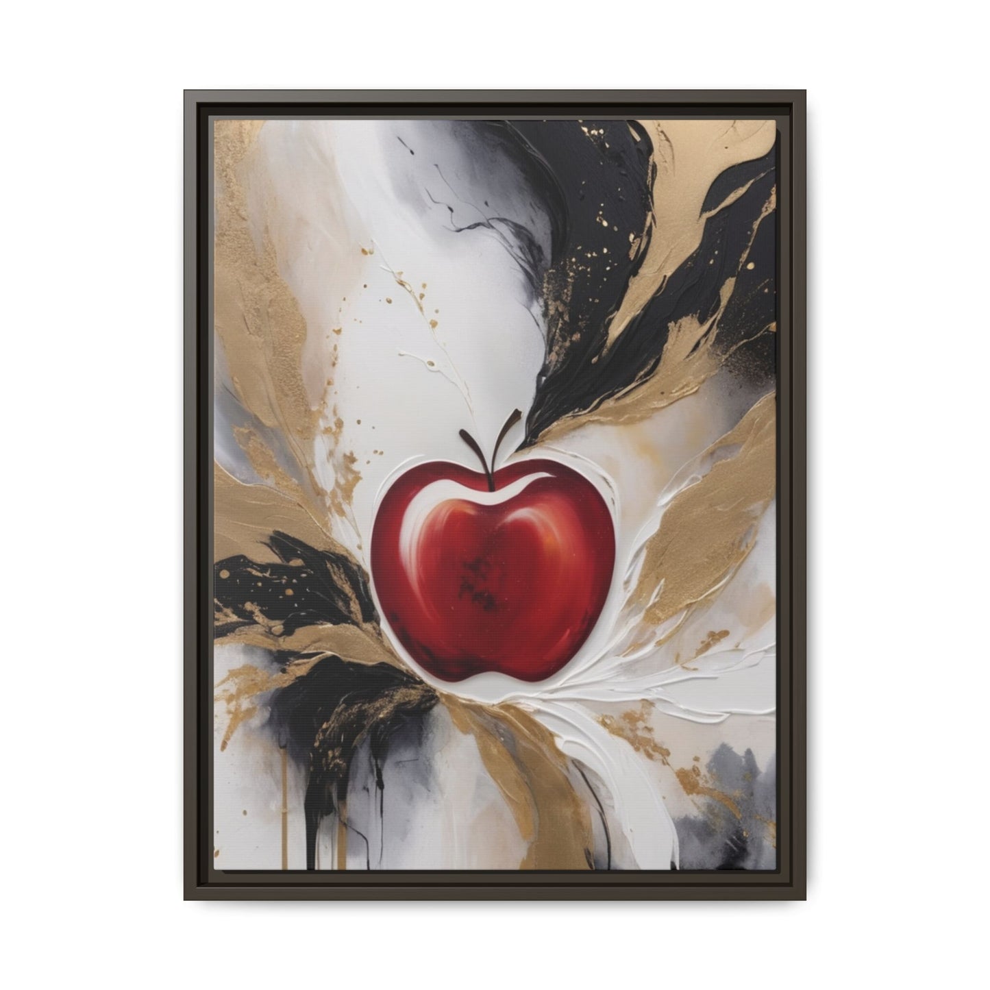 Elegant Apple Canvas Art Print - Framed Wall Decor