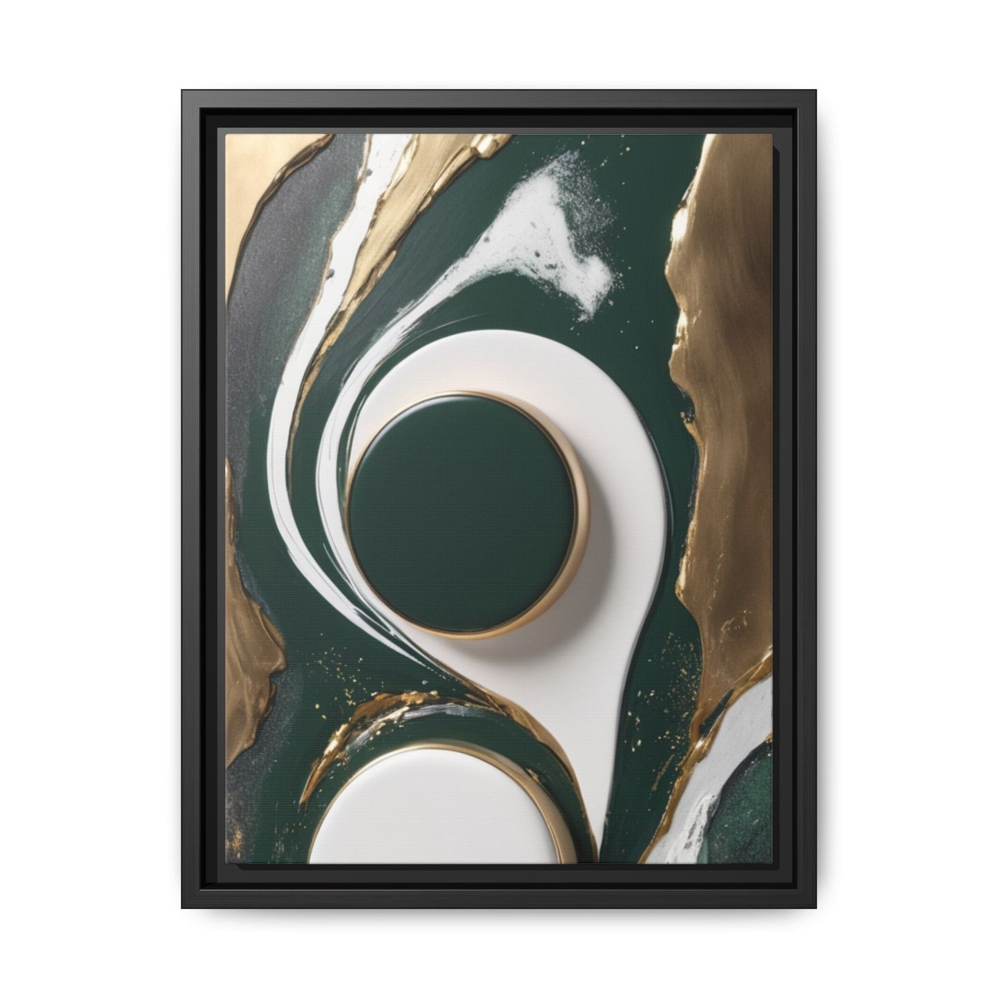 Elegant Abstract Framed Canvas Art - Modern Multi-Color Home Decor
