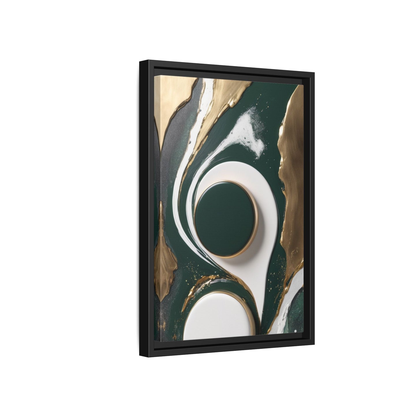 Elegant Abstract Framed Canvas Art - Modern Multi-Color Home Decor