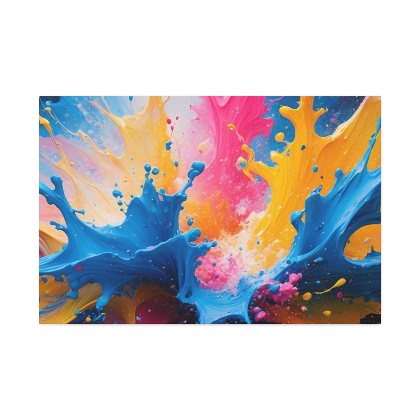Vibrant Abstract Canvas Art - Colorful Splash Wall Decor