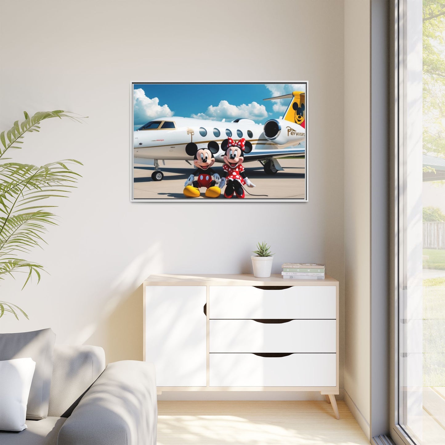 Mickey & Minnie Jetsetter Canvas Art