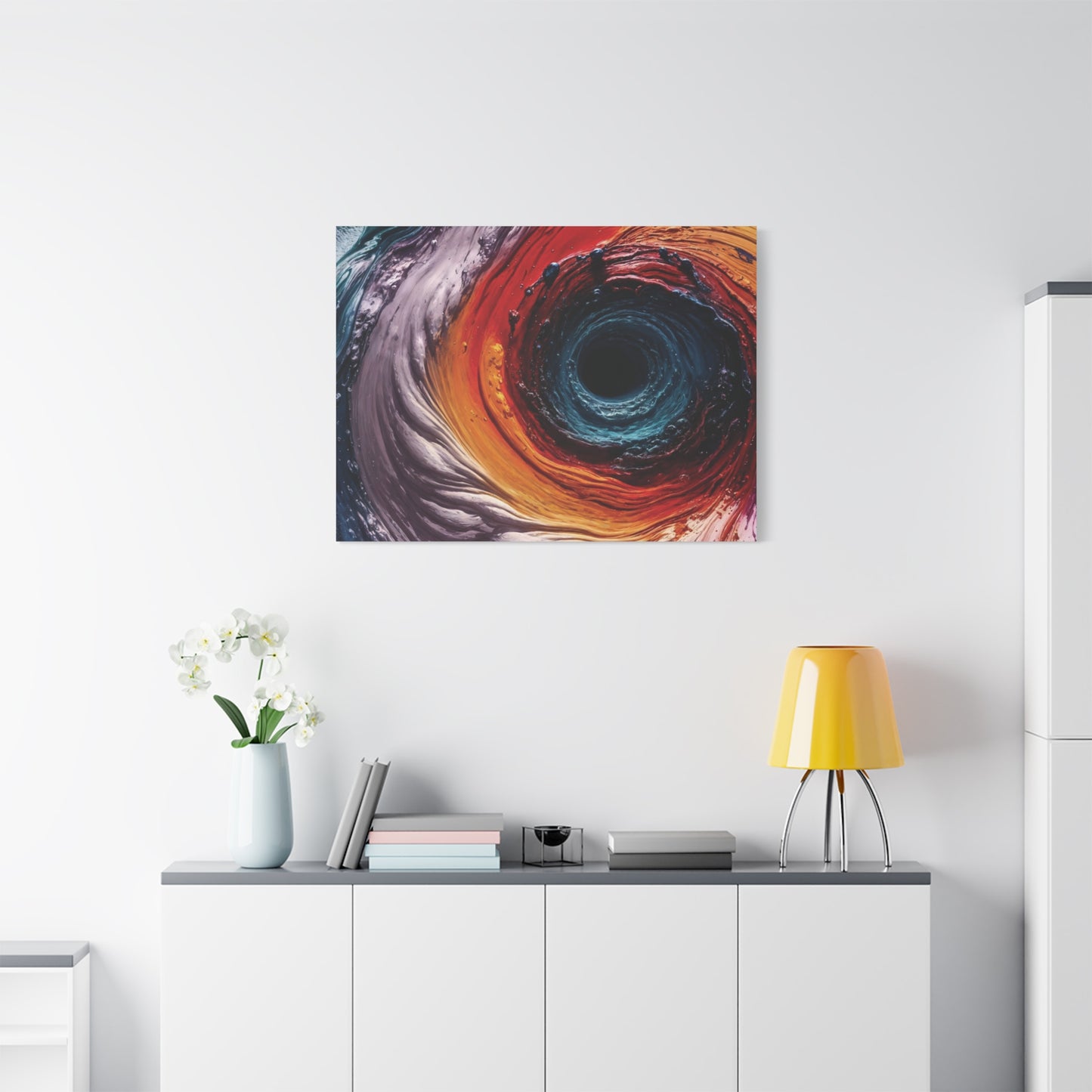 Vibrant Abstract Wall Art Canvas - Swirling Colors