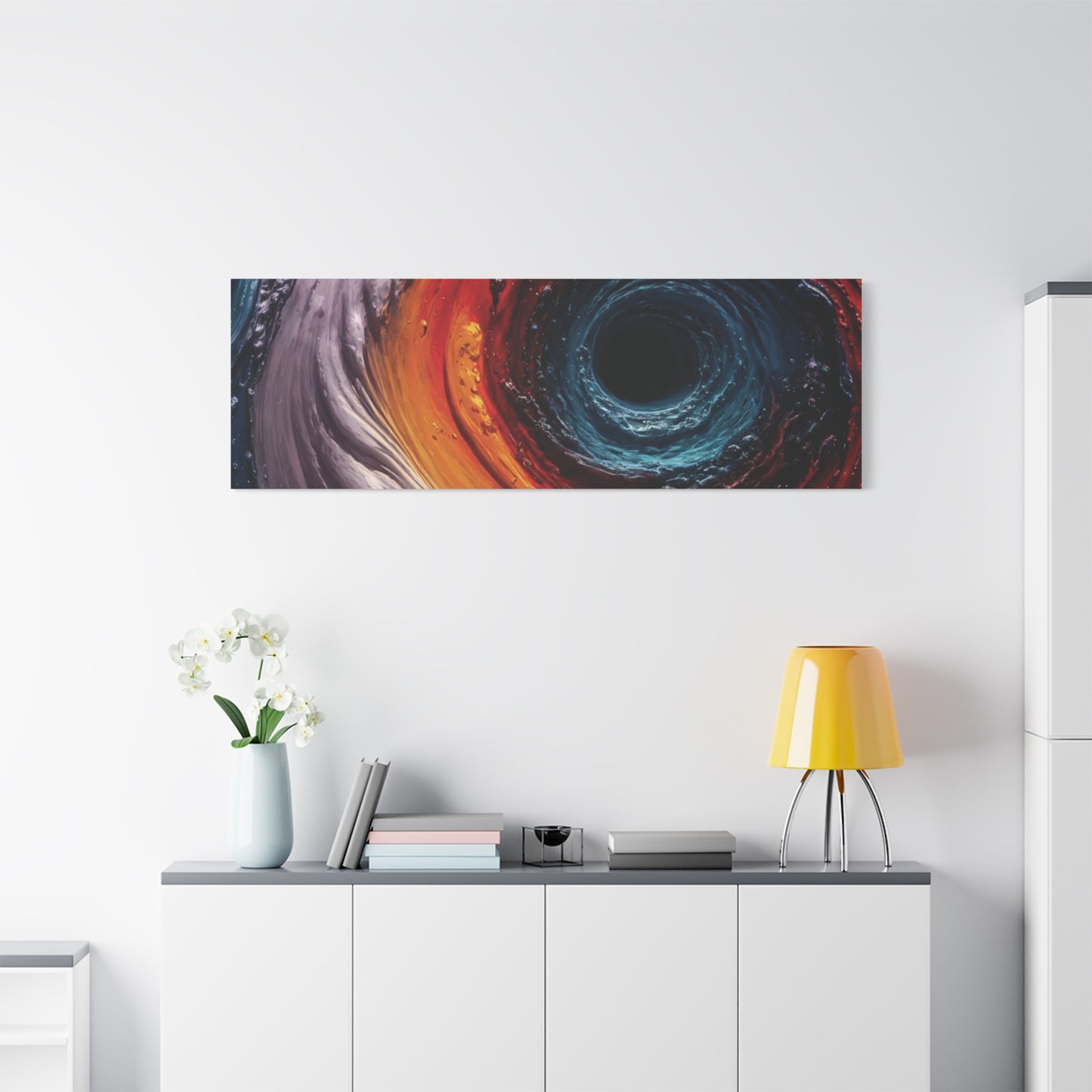 Vibrant Abstract Wall Art Canvas - Swirling Colors