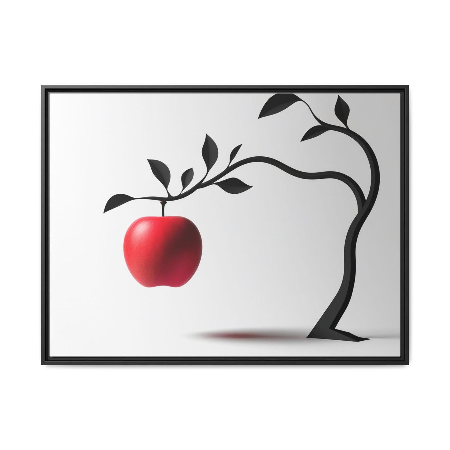 Modern Framed Canvas Art - Red Apple Tree Decor for Home & Office