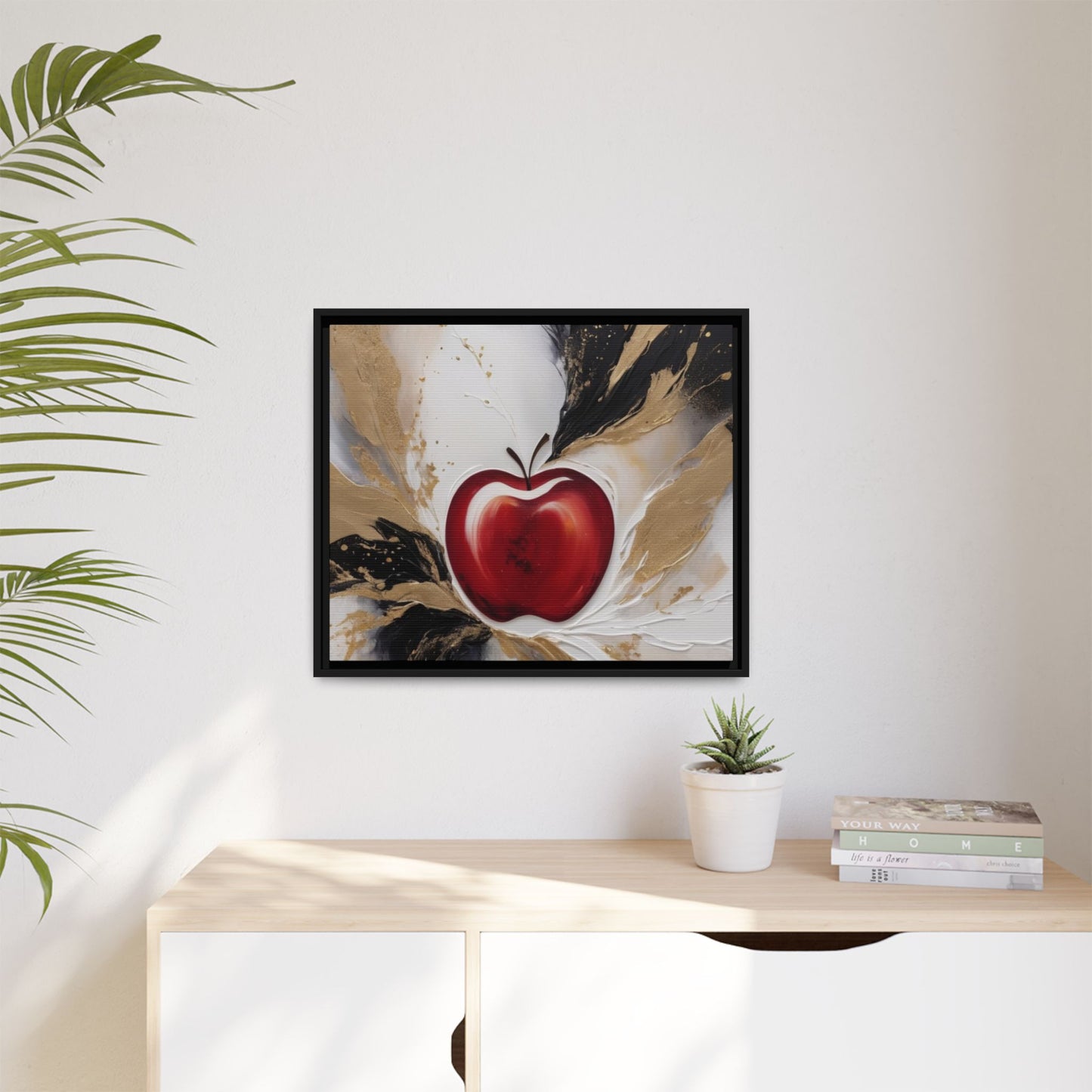 Elegant Apple Canvas Art Print - Framed Wall Decor