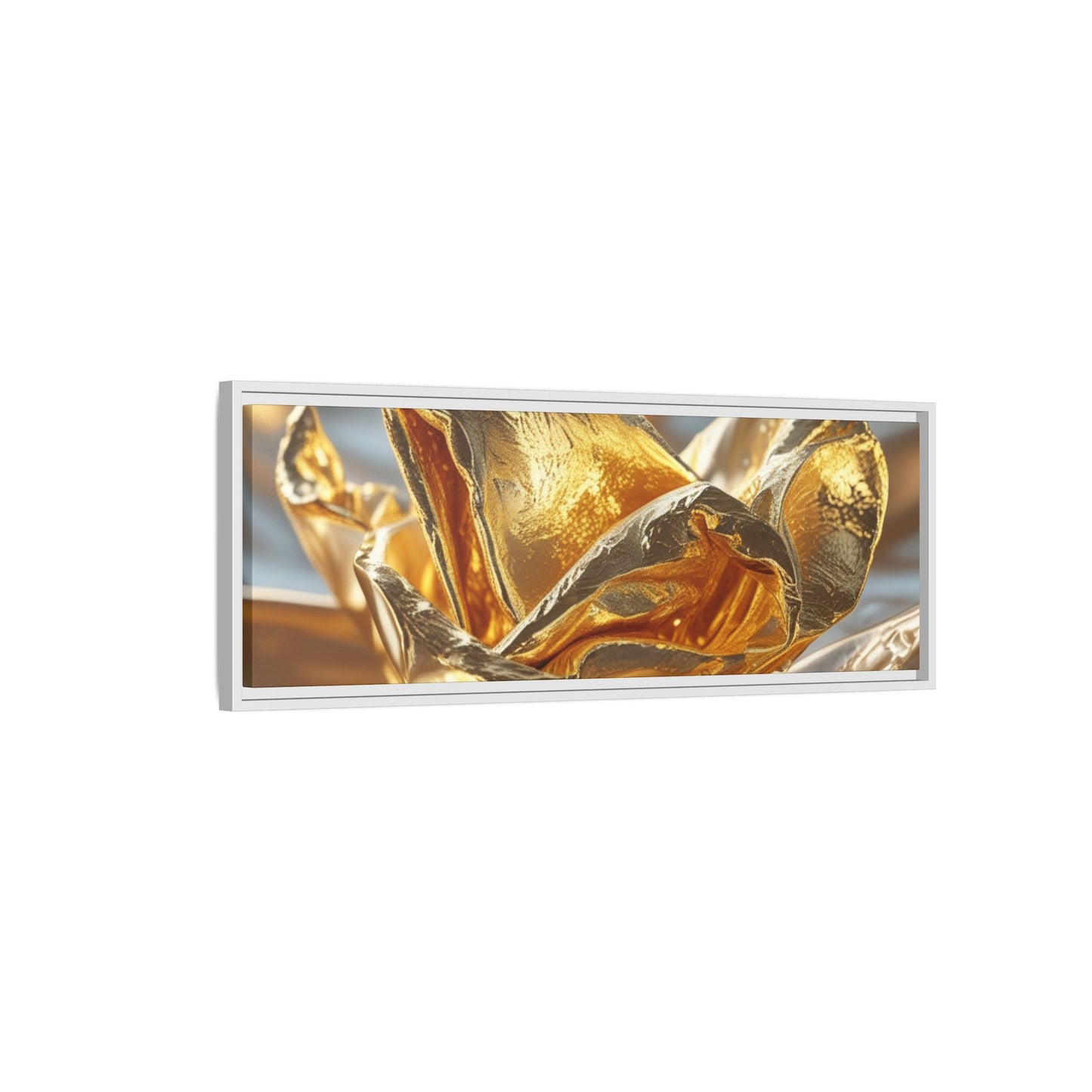 Gold Foil Rose Canvas Art - Elegant Home Decor