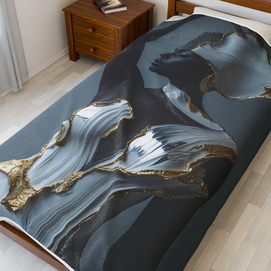 "Sculpted in Silence-Velveteen Plush Blanket bigger size