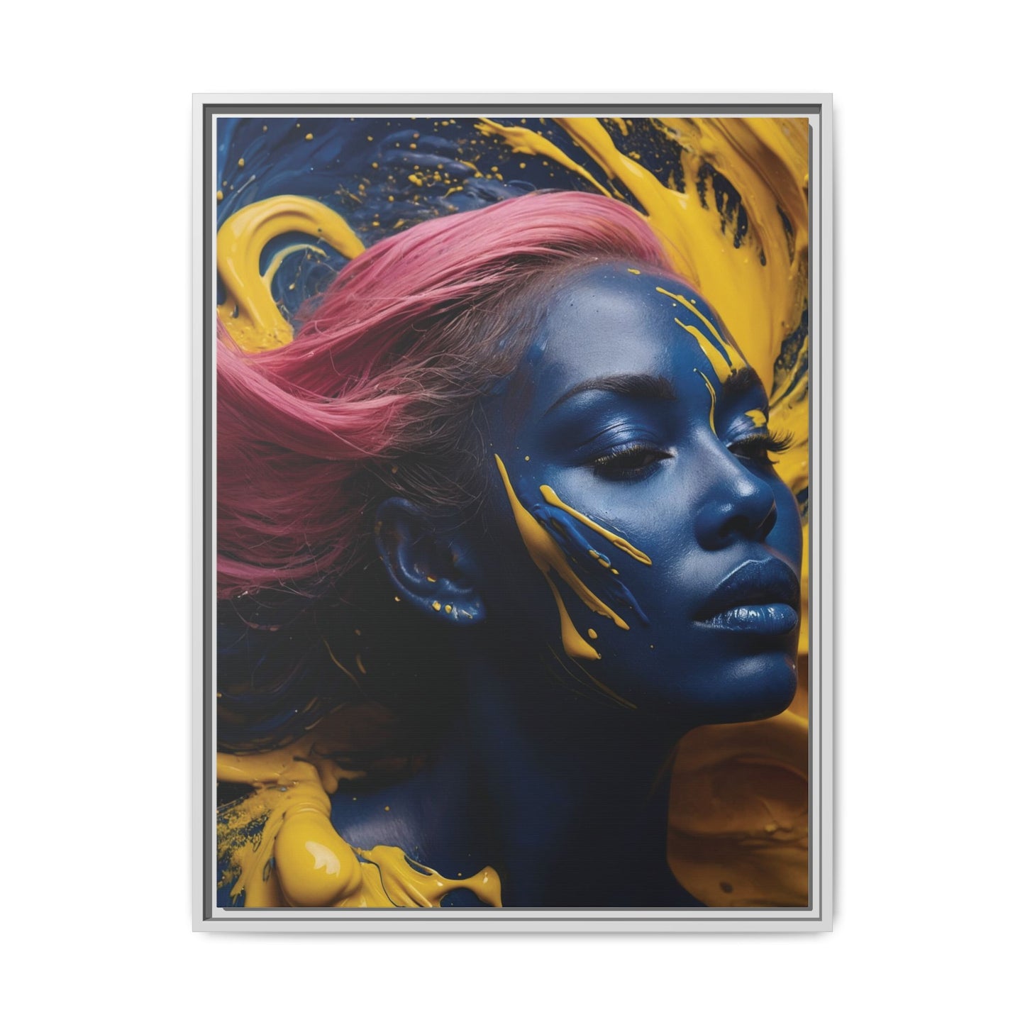 Vibrant Abstract Art Print - Multicolor Framed Canvas Wall Decor