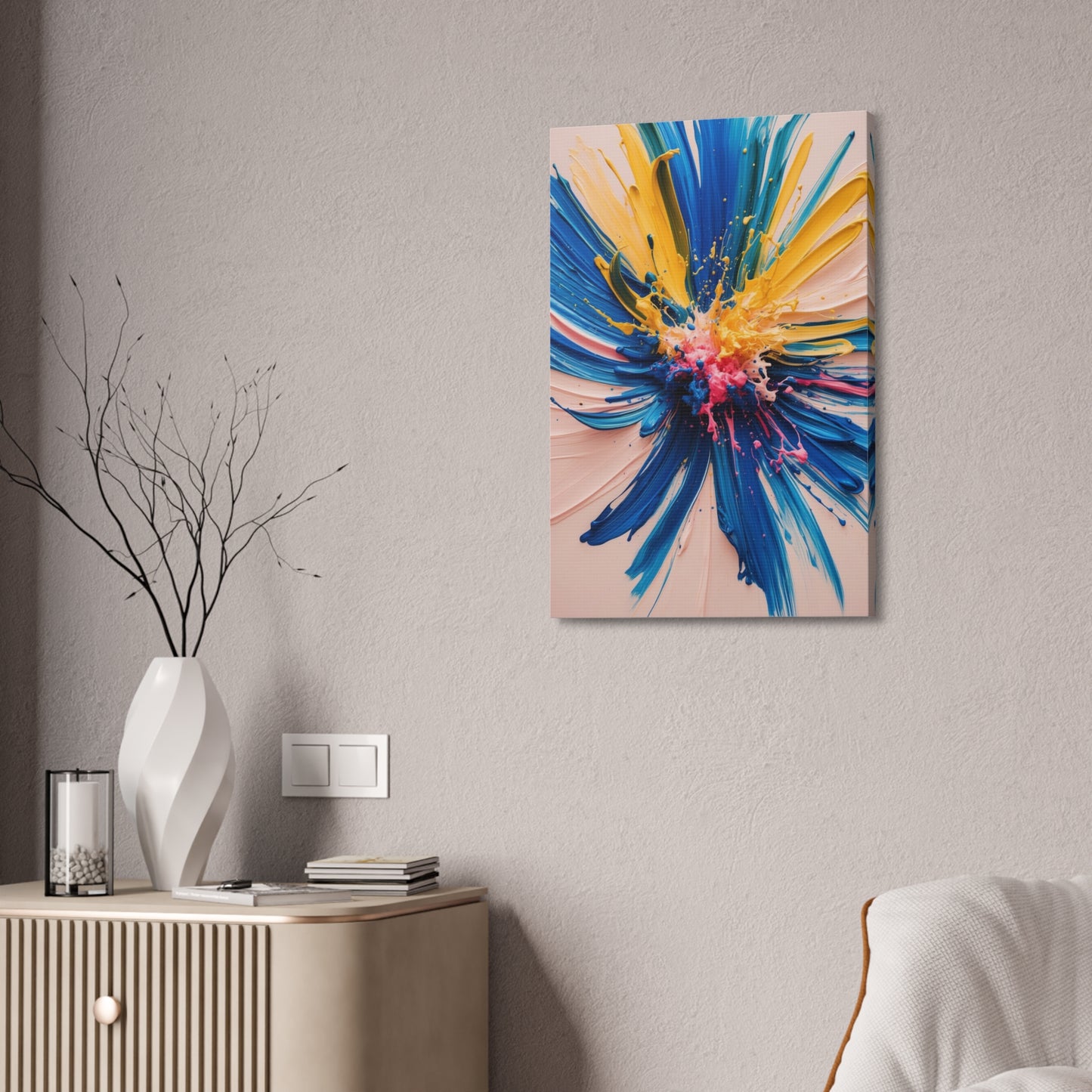 Vibrant Abstract Canvas Art - Color Explosion Wall Decor