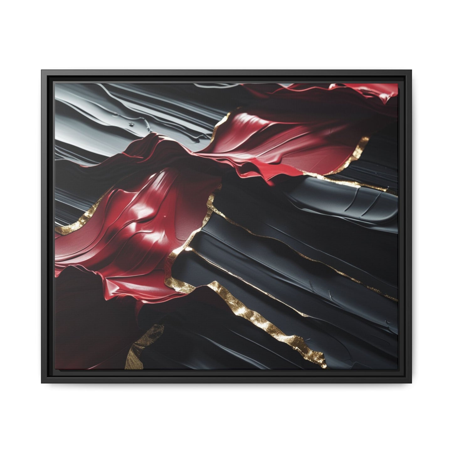 Elegant Abstract Framed Canvas Art - Multi-color Wall Decor