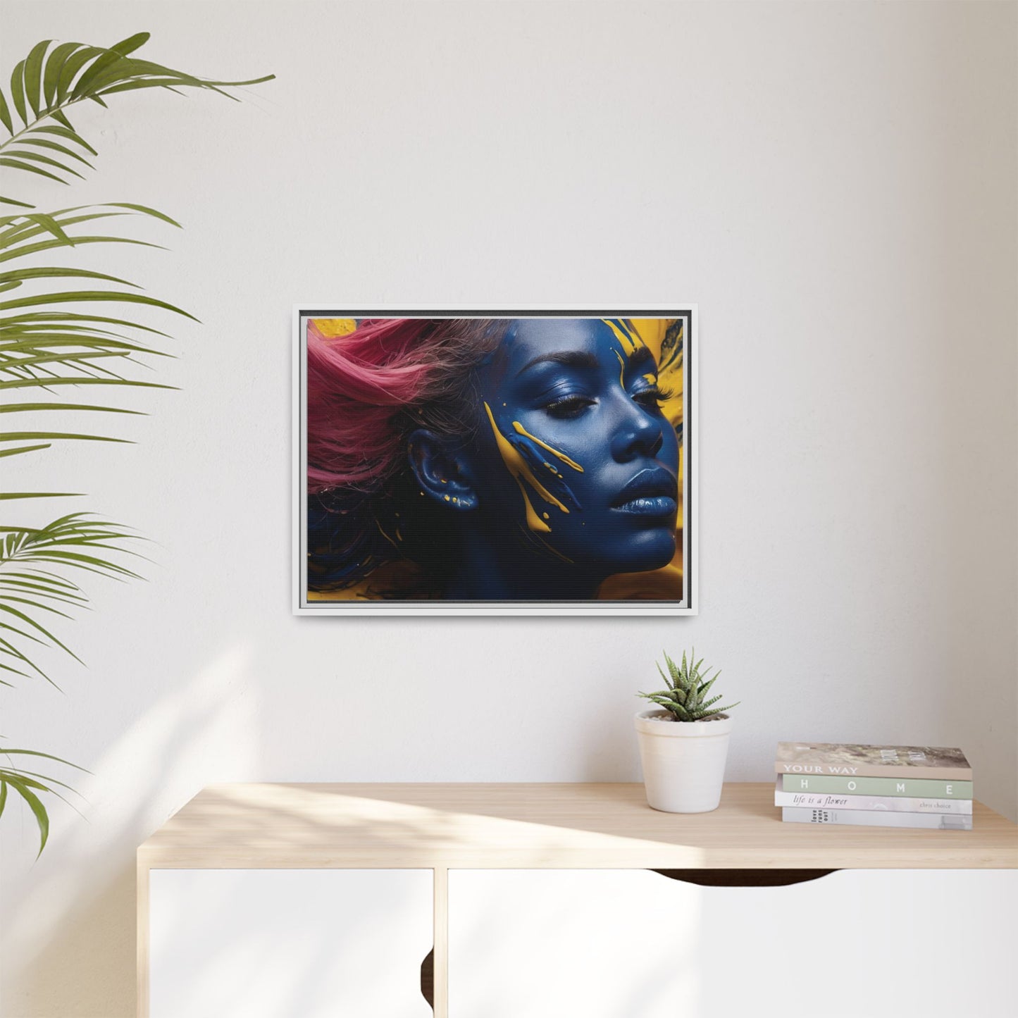 Vibrant Abstract Art Print - Multicolor Framed Canvas Wall Decor