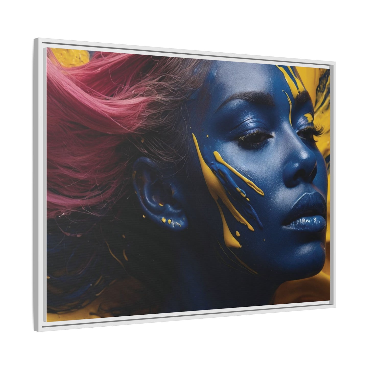 Vibrant Abstract Art Print - Multicolor Framed Canvas Wall Decor