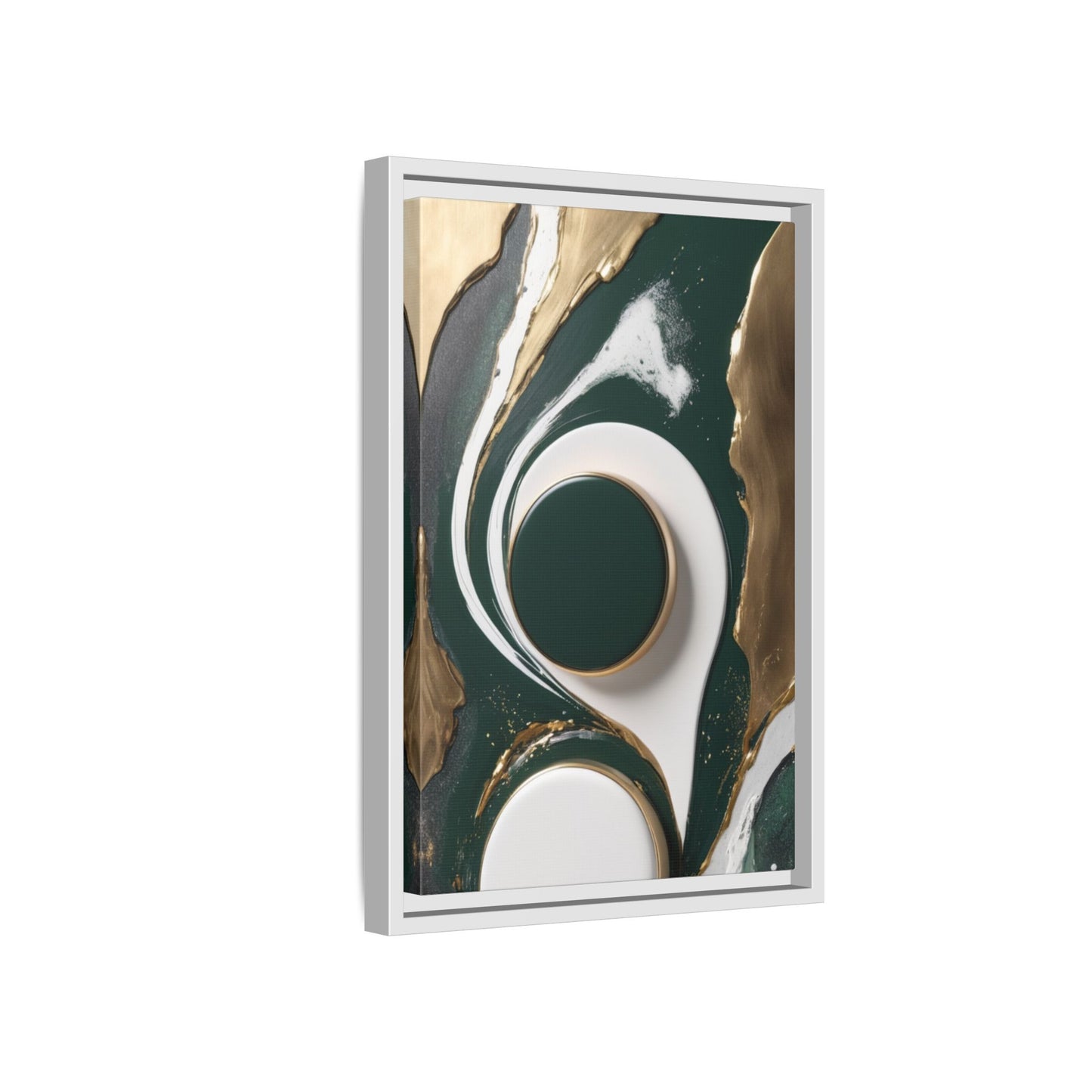 Elegant Abstract Framed Canvas Art - Modern Multi-Color Home Decor