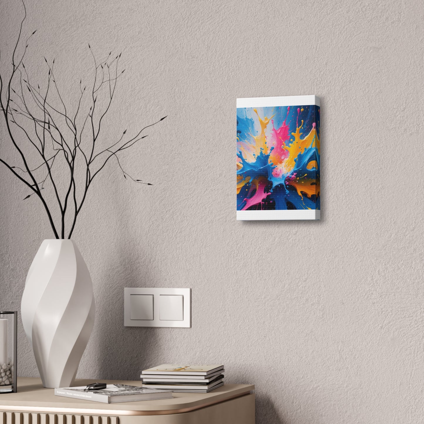 Vibrant Abstract Canvas Art - Colorful Splash Wall Decor