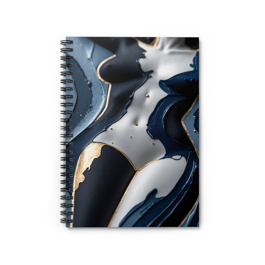 Elegant Artistic Spiral Notebook - Ruled Lines with Unique Abstract Art