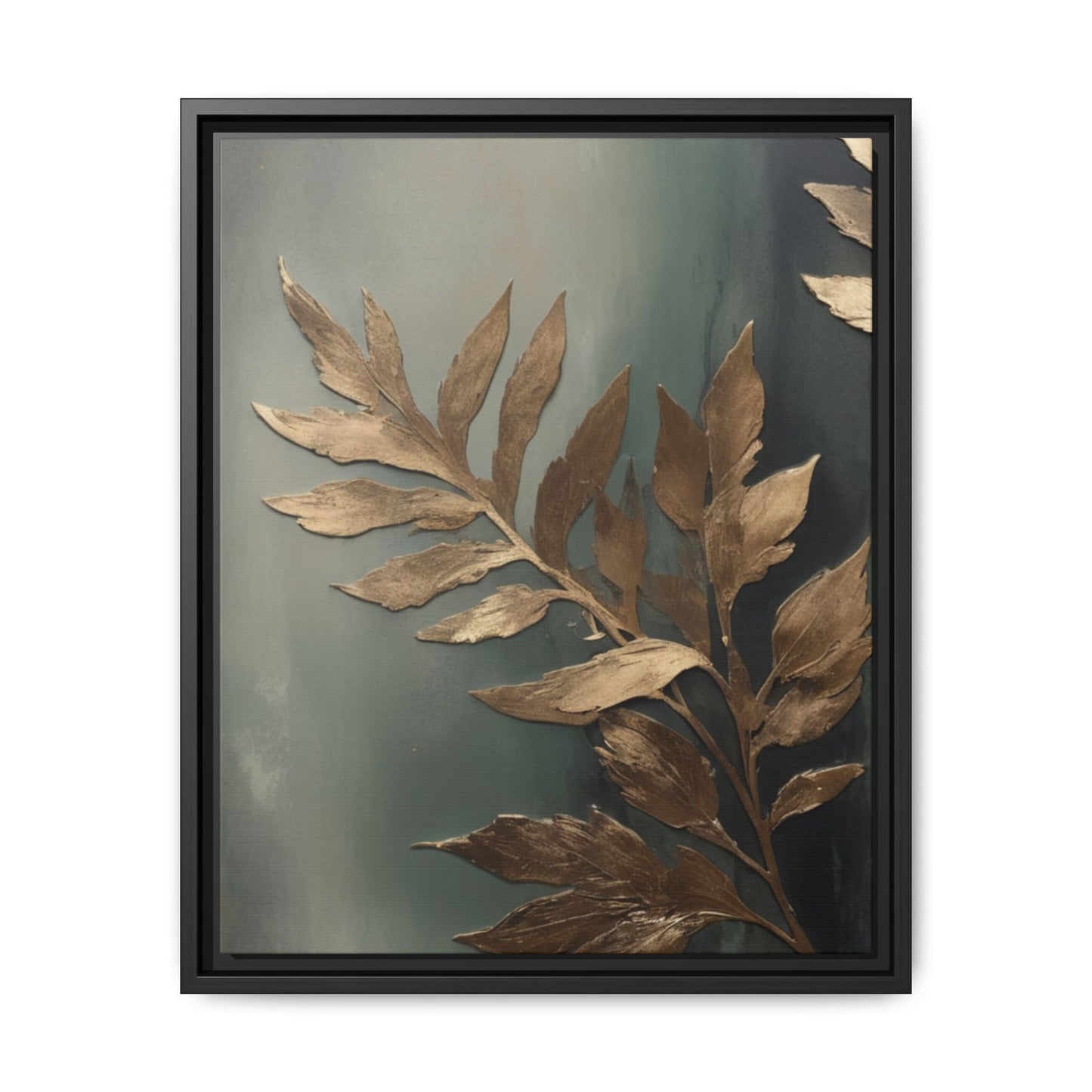 luxury Gold Leaf Framed Canvas Art - Multi-color Home Decor