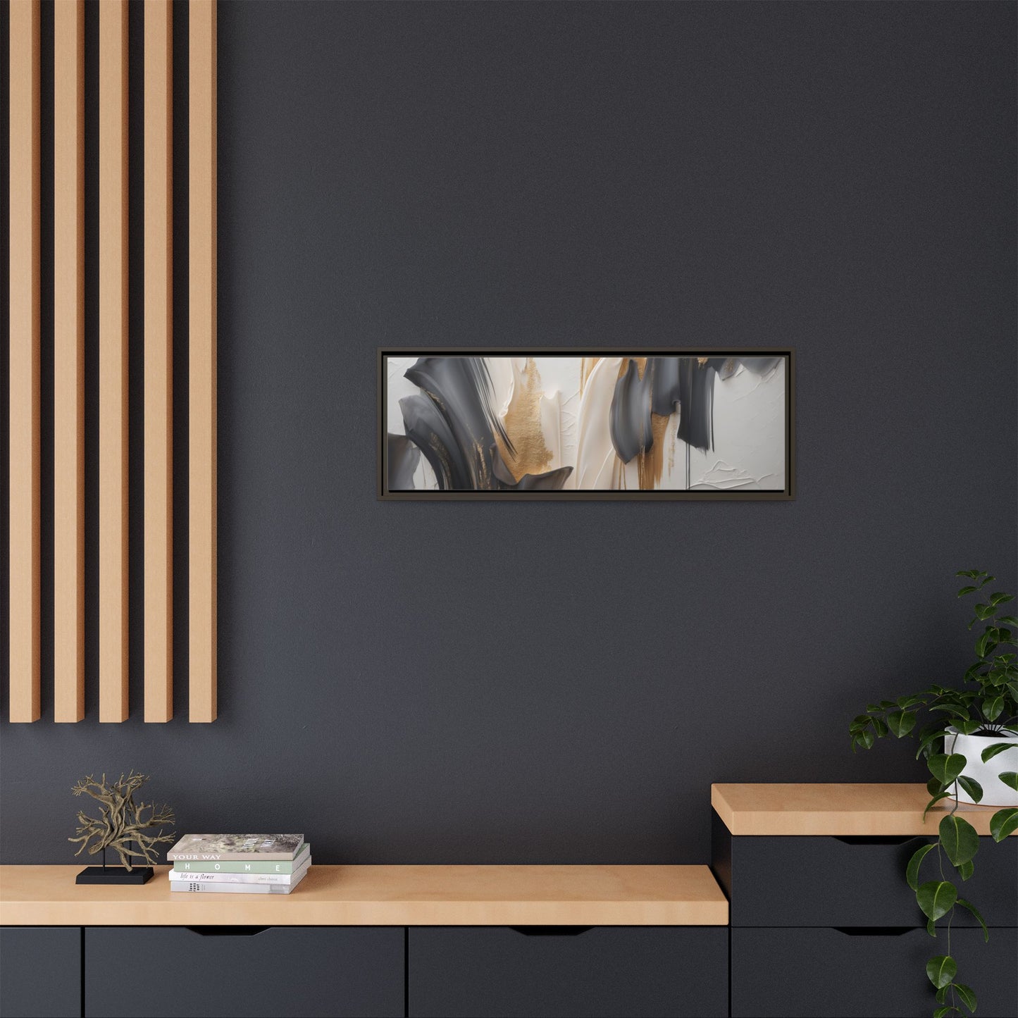 Abstract Multi-Color Framed Canvas Art - Modern Home Decor