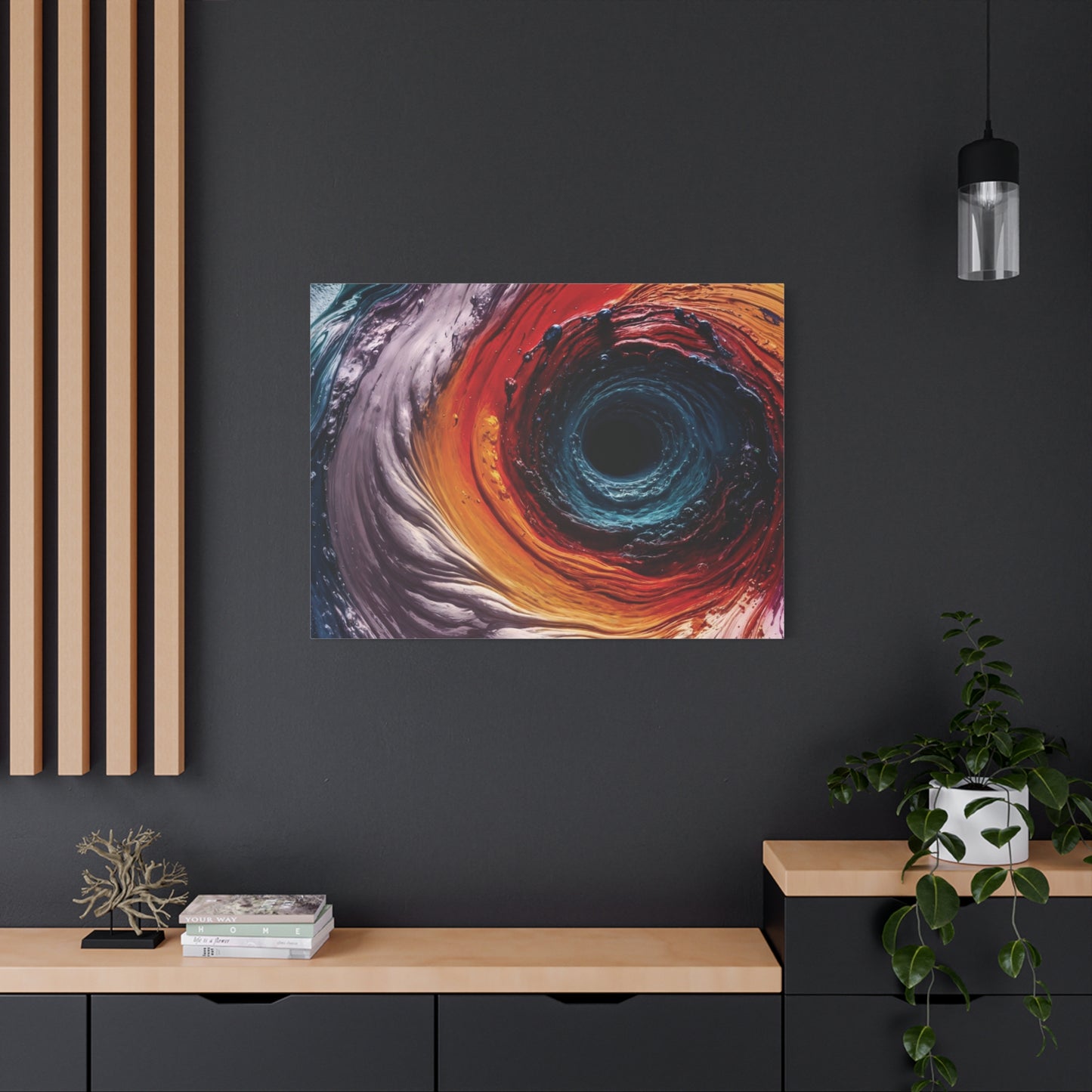 Vibrant Abstract Wall Art Canvas - Swirling Colors