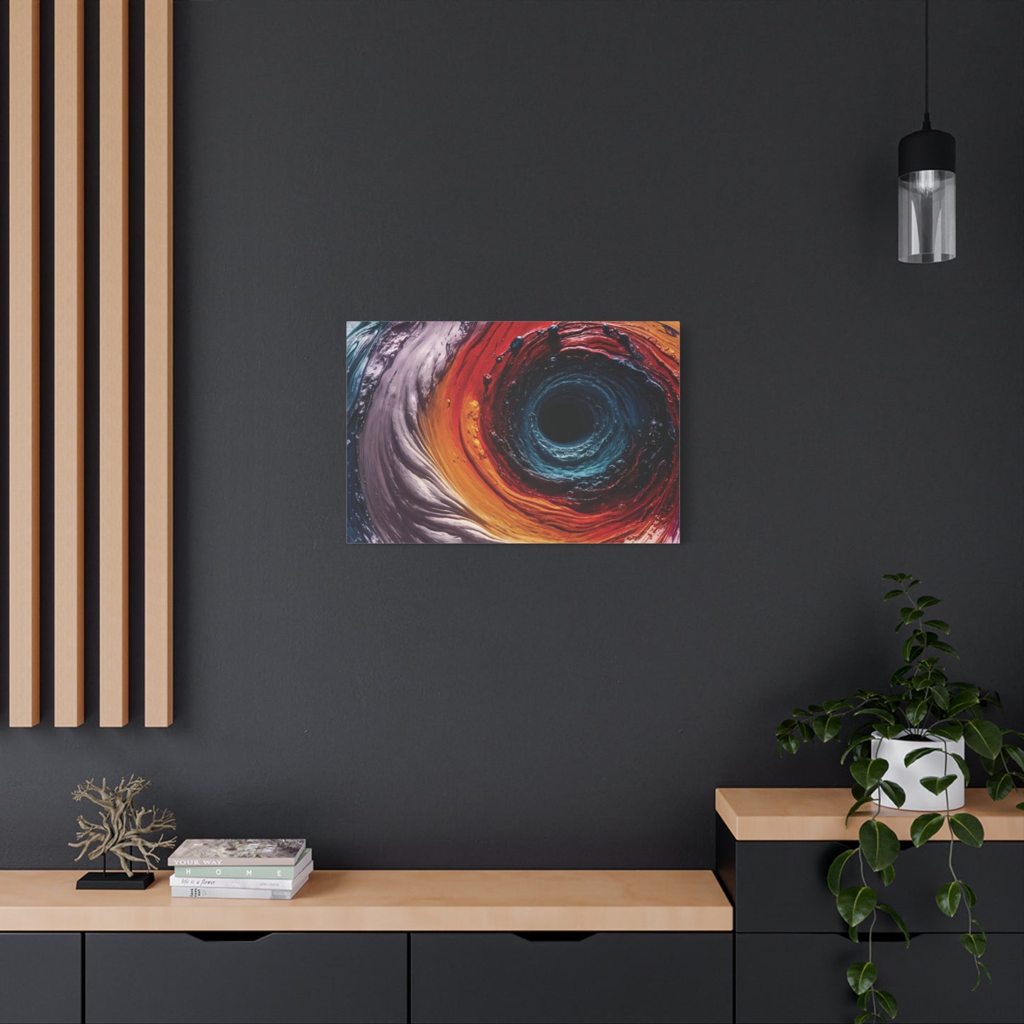 Vibrant Abstract Wall Art Canvas - Swirling Colors