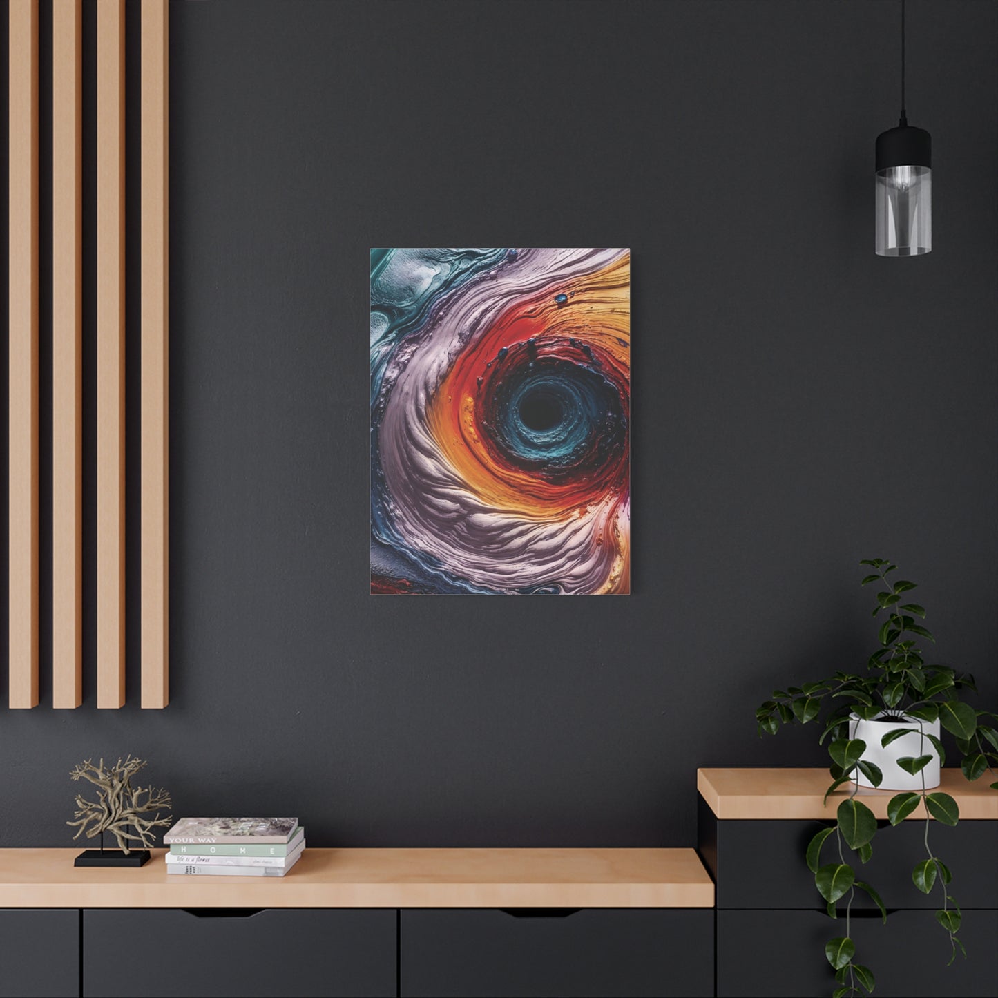 Vibrant Abstract Wall Art Canvas - Swirling Colors