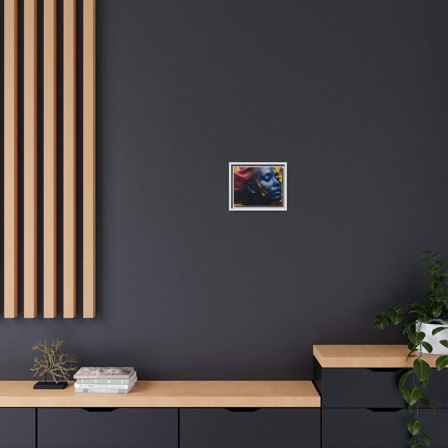 Vibrant Abstract Art Print - Multicolor Framed Canvas Wall Decor