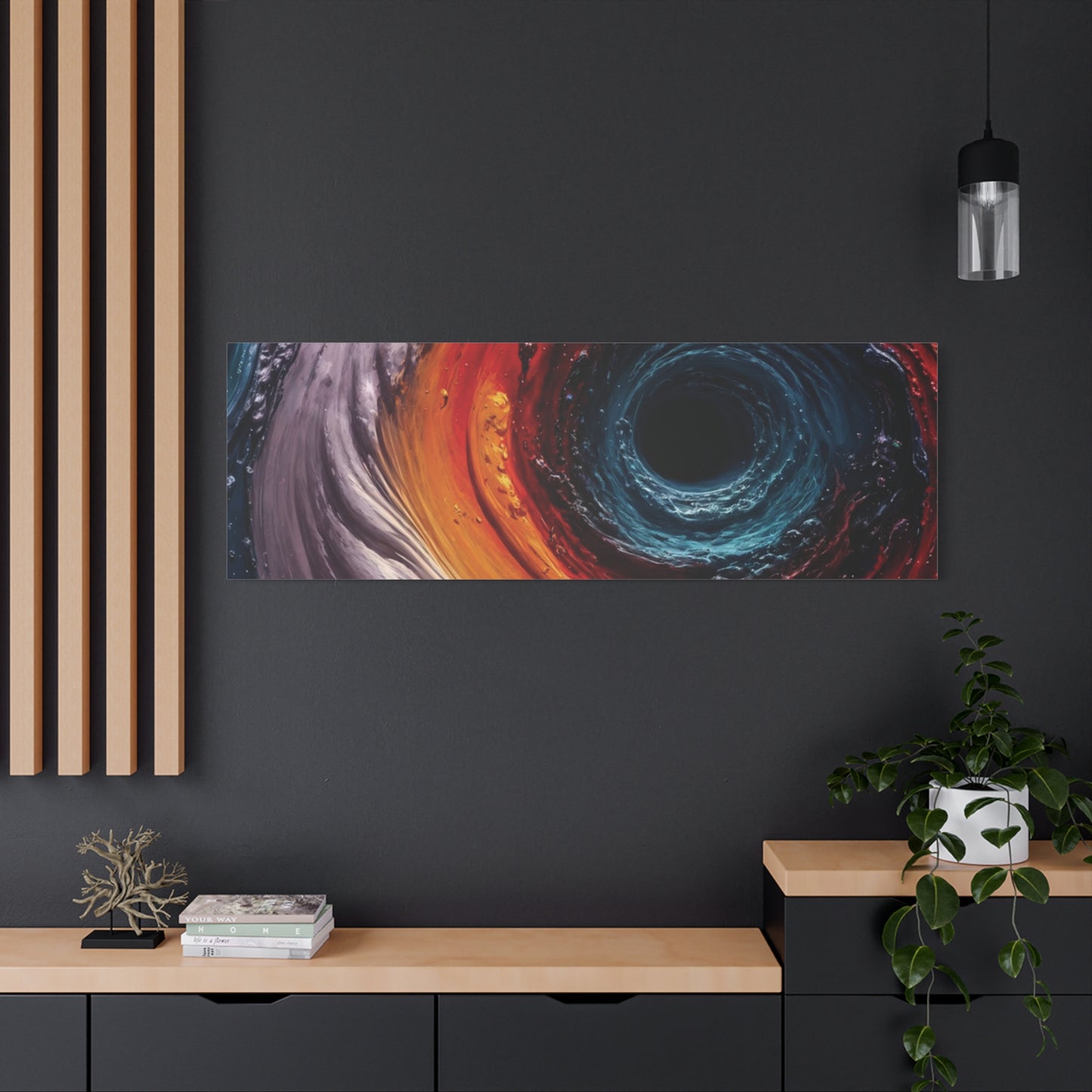 Vibrant Abstract Wall Art Canvas - Swirling Colors