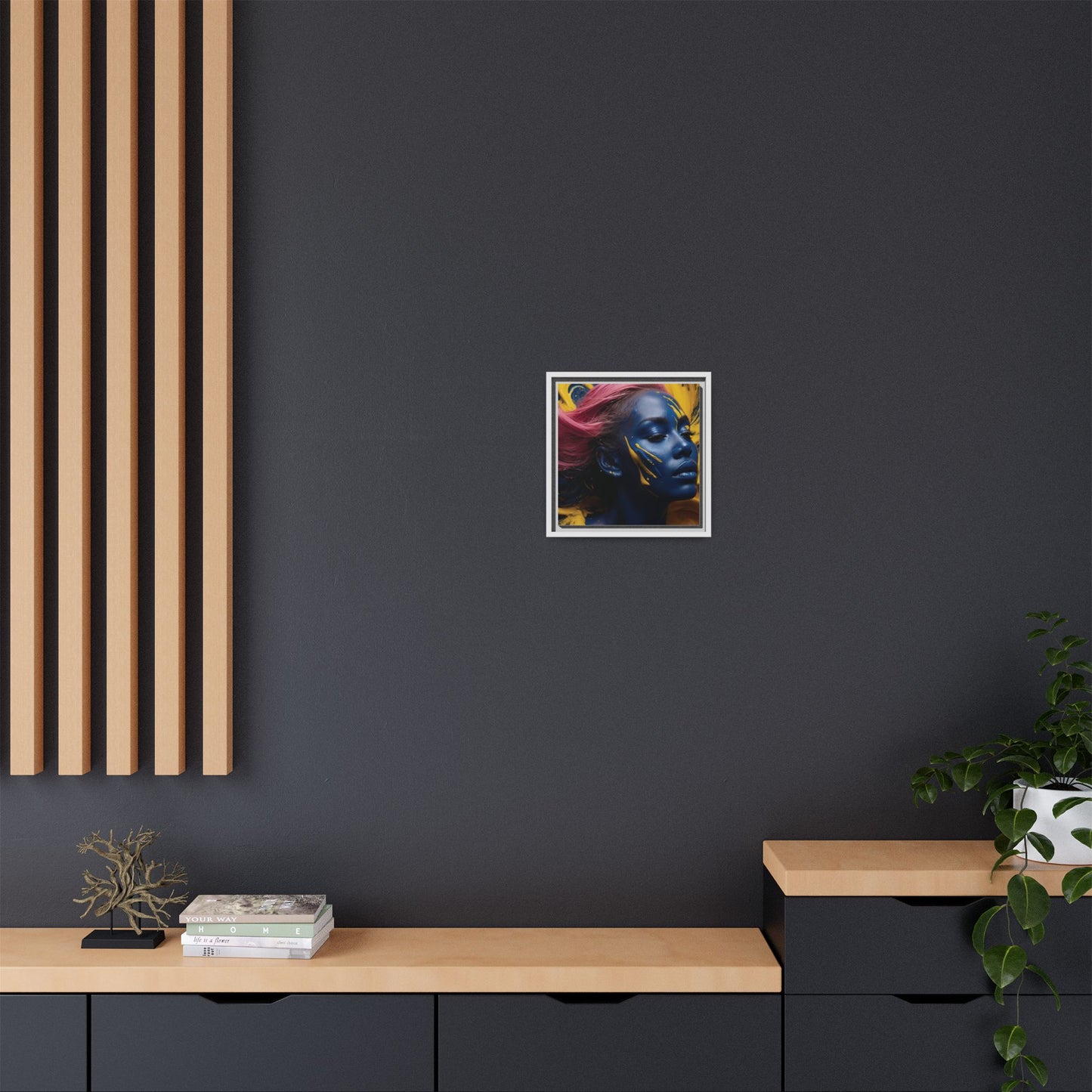 Vibrant Abstract Art Print - Multicolor Framed Canvas Wall Decor
