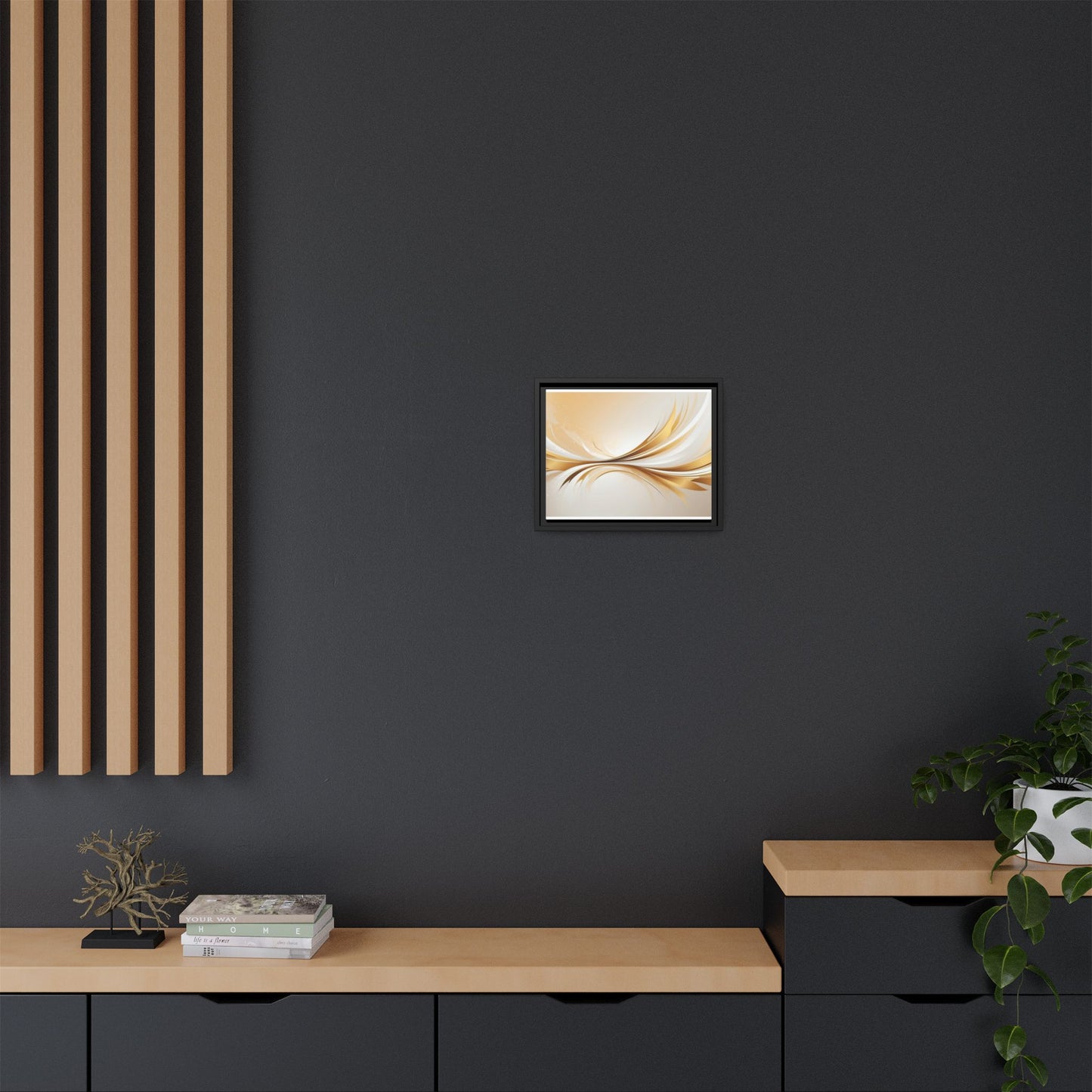 Modern Abstract Wall Art - Framed Matte Canvas Decor