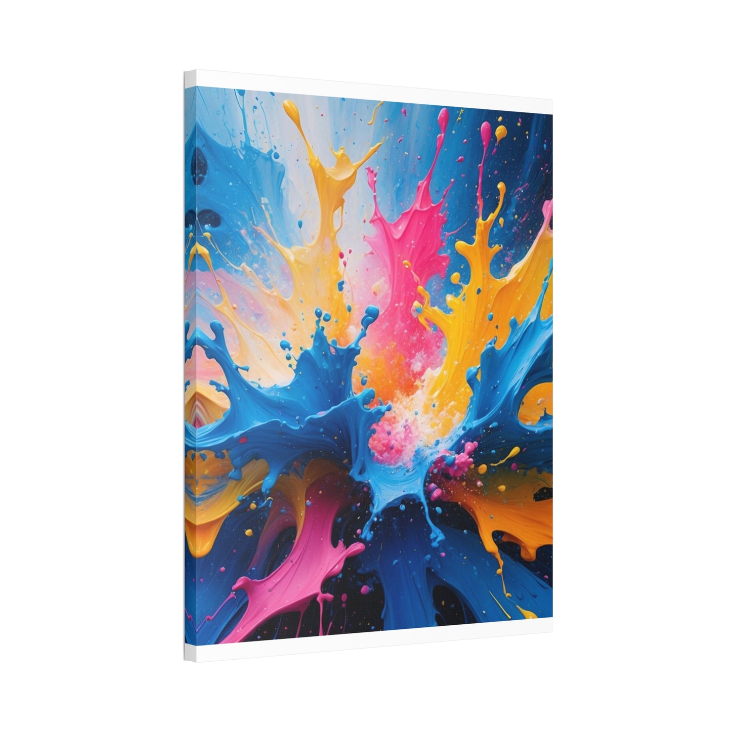 Vibrant Abstract Canvas Art - Colorful Splash Wall Decor