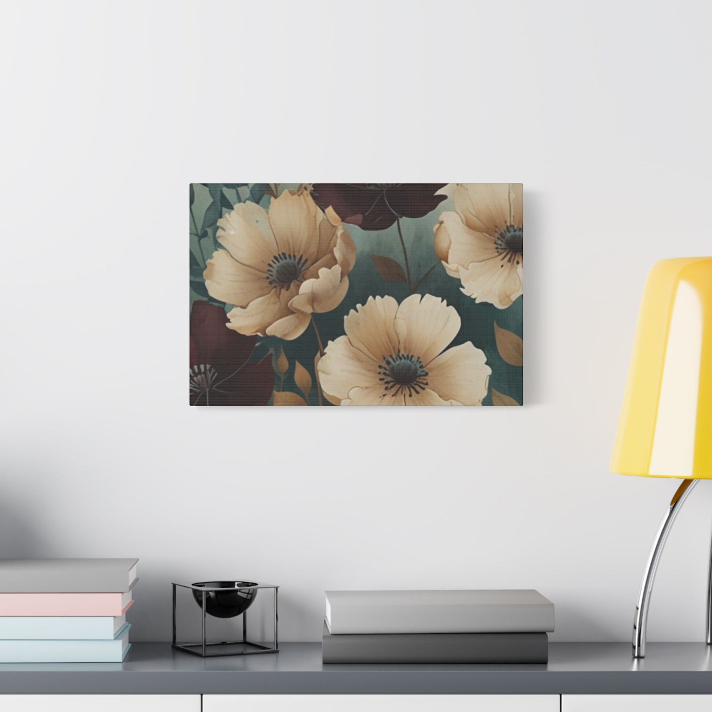 Floral Satin Canvas Art | Nature-Inspired Wall Décor