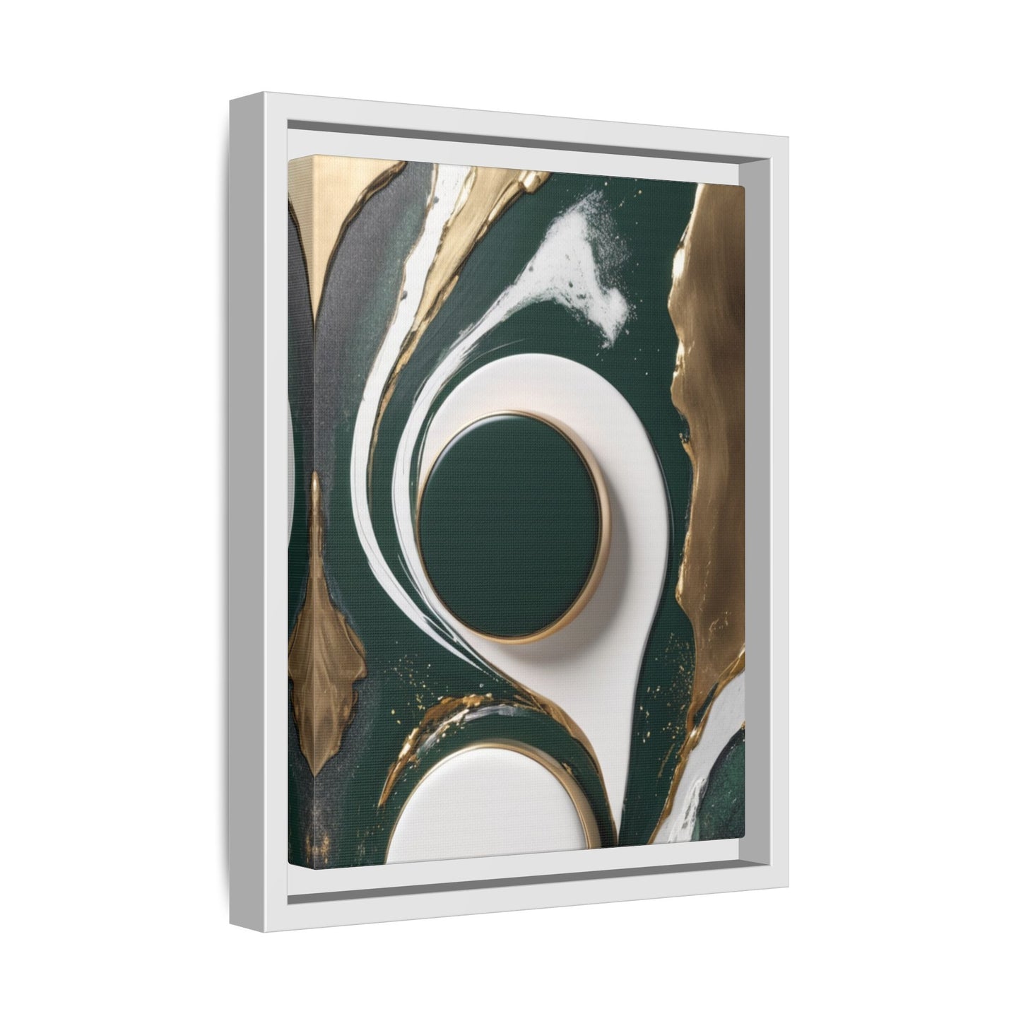 Elegant Abstract Framed Canvas Art - Modern Multi-Color Home Decor