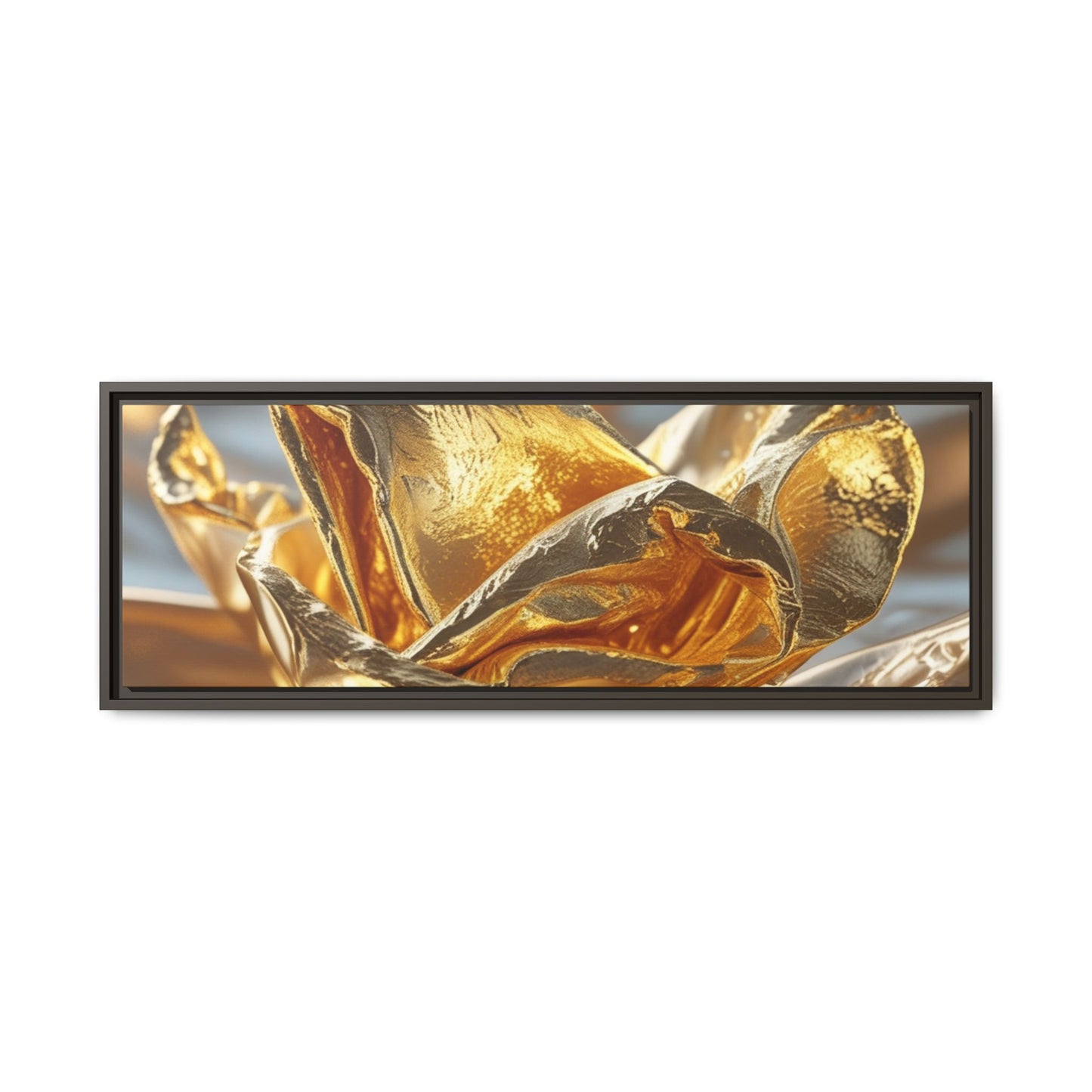 Gold Foil Rose Canvas Art - Elegant Home Decor