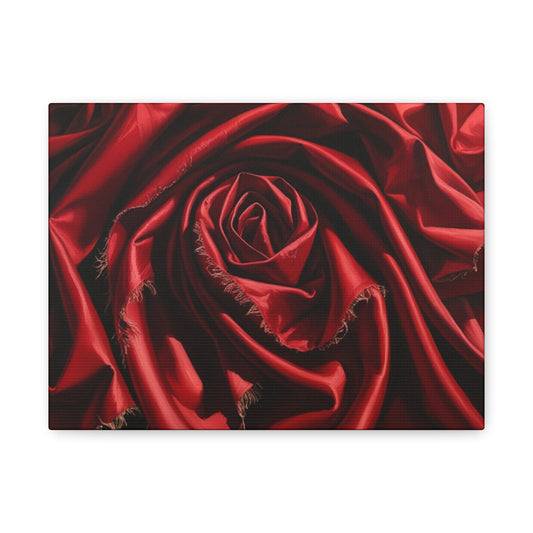 Elegant Red Rose Canvas Wall Art - Stretched Matte Decoration