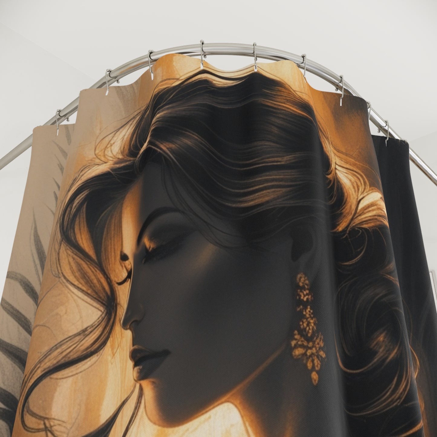Elegant Silhouette Shower Curtain - Bohemian Home Decor