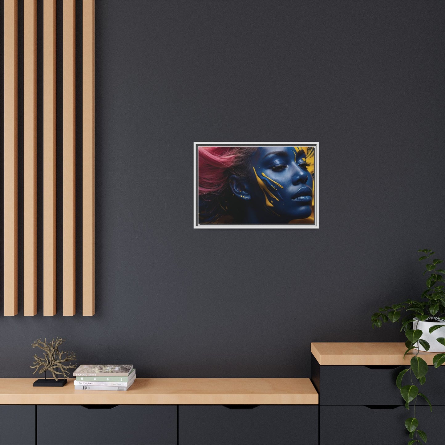 Vibrant Abstract Art Print - Multicolor Framed Canvas Wall Decor