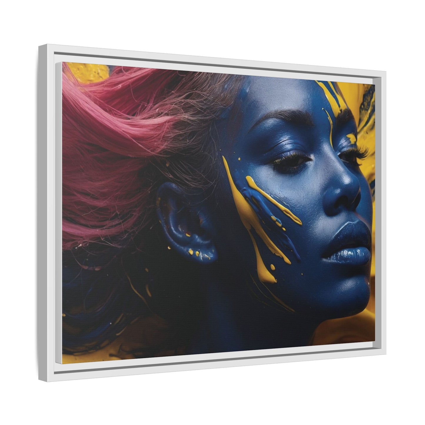 Vibrant Abstract Art Print - Multicolor Framed Canvas Wall Decor