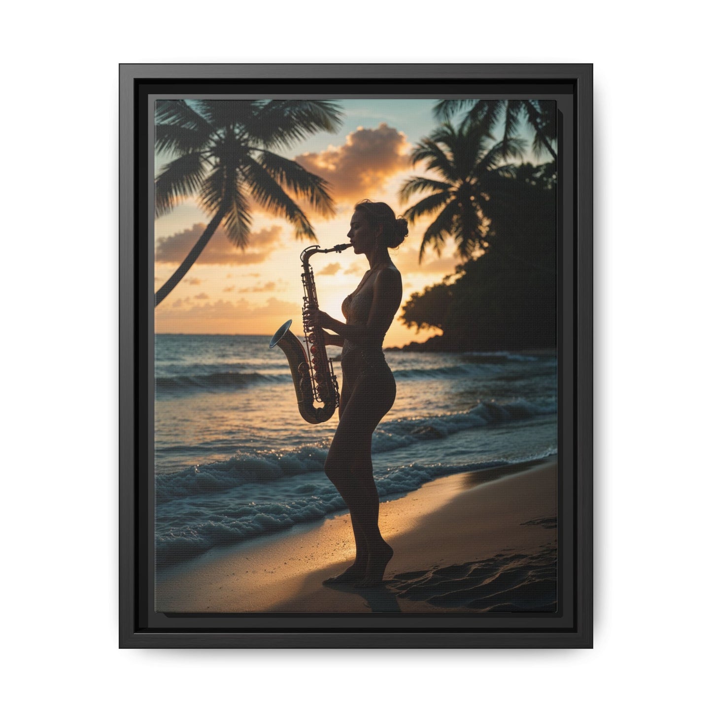 Saxophone Sunset on the beach