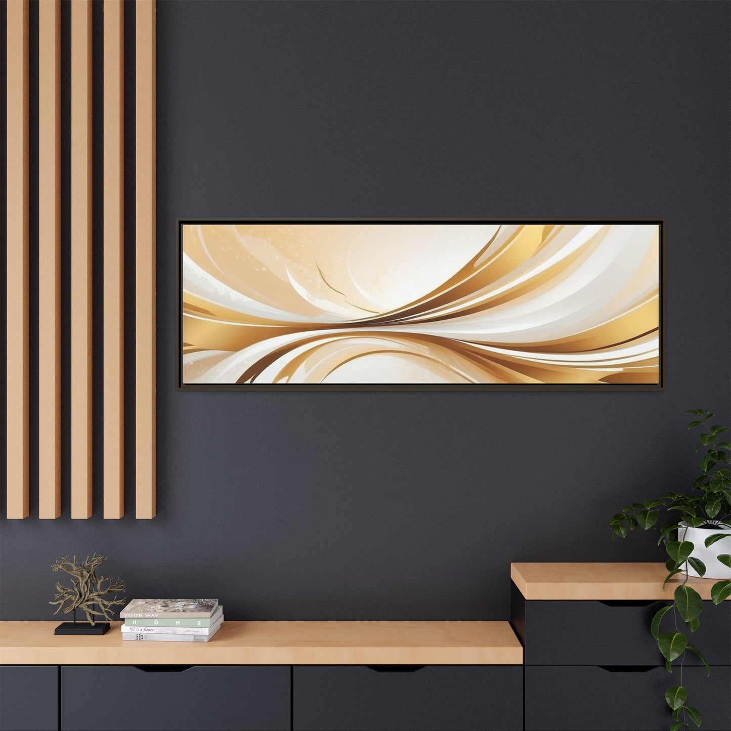 Modern Abstract Wall Art - Framed Matte Canvas Decor