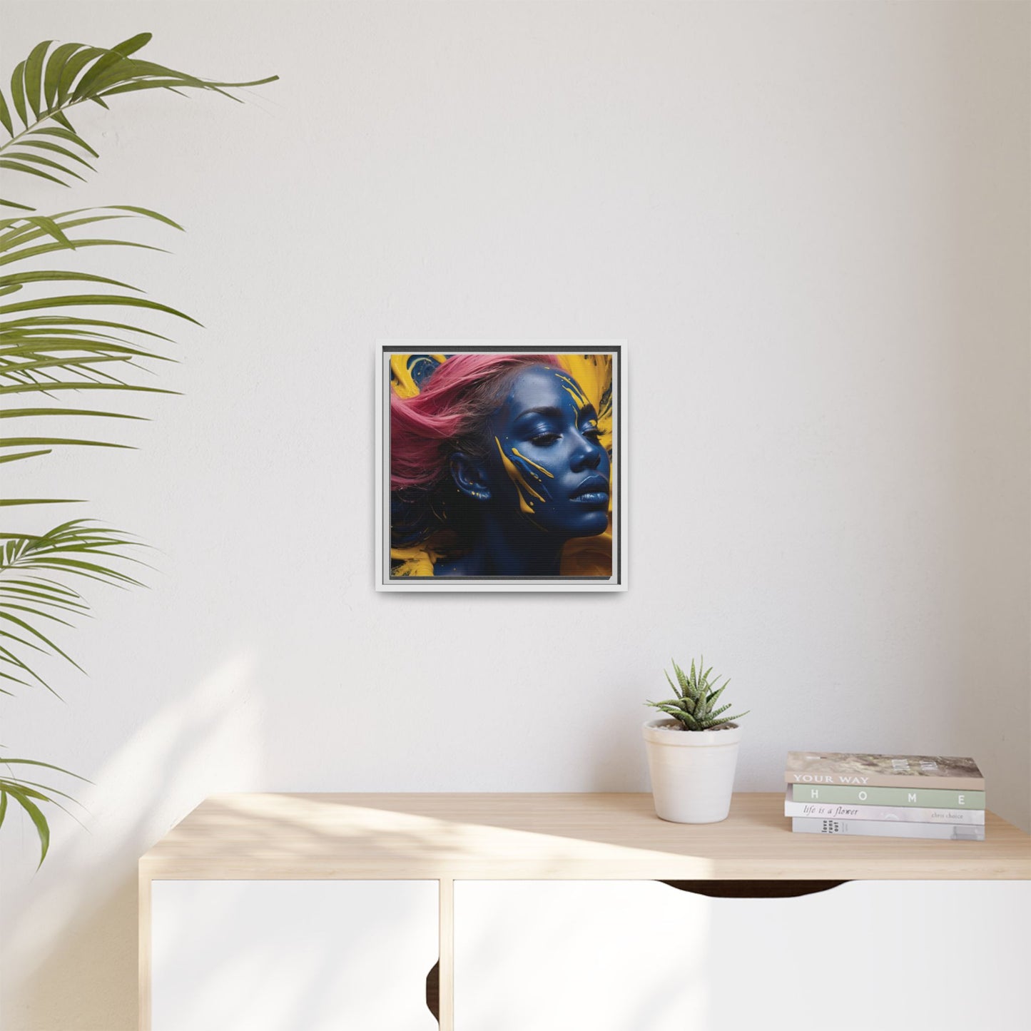 Vibrant Abstract Art Print - Multicolor Framed Canvas Wall Decor