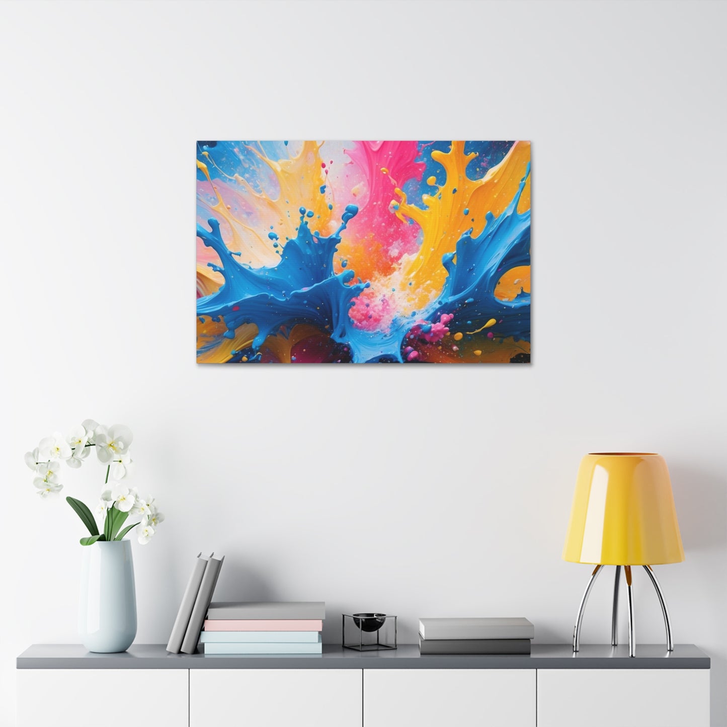 Vibrant Abstract Canvas Art - Colorful Splash Wall Decor