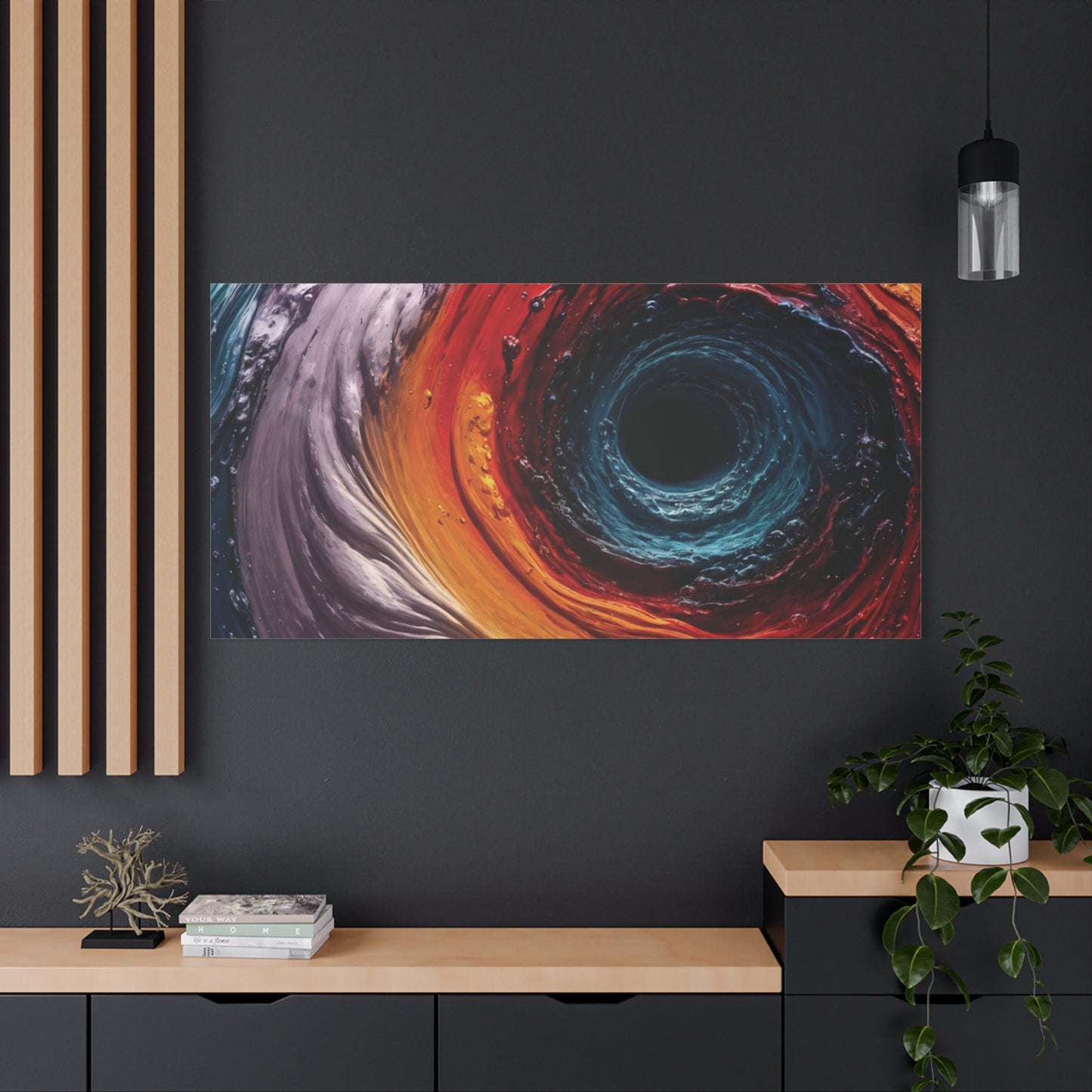 Vibrant Abstract Wall Art Canvas - Swirling Colors