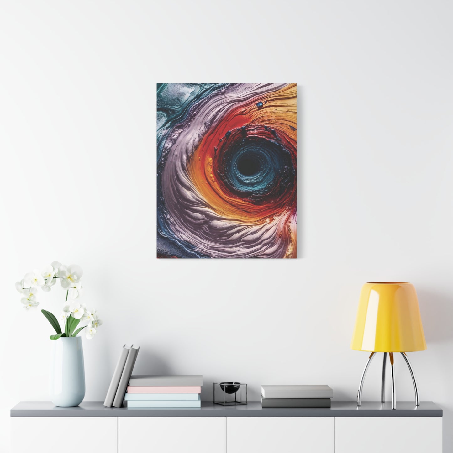 Vibrant Abstract Wall Art Canvas - Swirling Colors